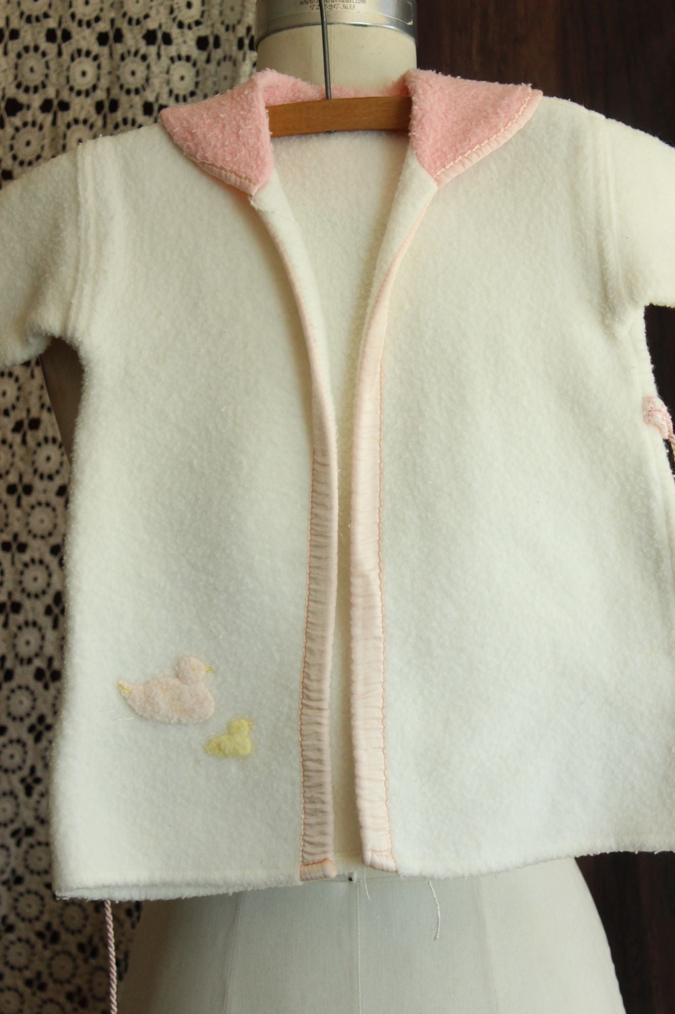 Vintage 1960s Baby Jacket or Bathrobe With Ducks