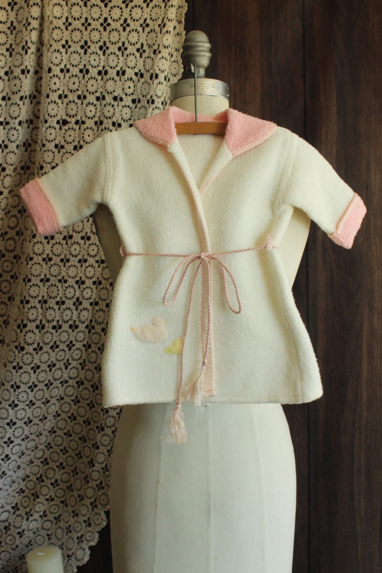 Vintage 1960s Baby Jacket or Bathrobe With Ducks