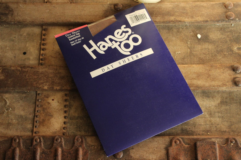 Vintage 1980s 1990s New Hanes Too Control Top Day Sheer Pantyhose