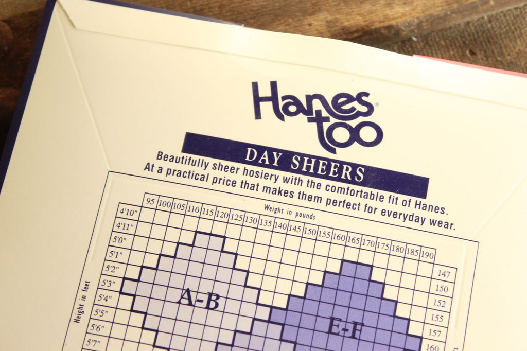 Vintage 1980s 1990s New Hanes Too Control Top Day Sheer Pantyhose