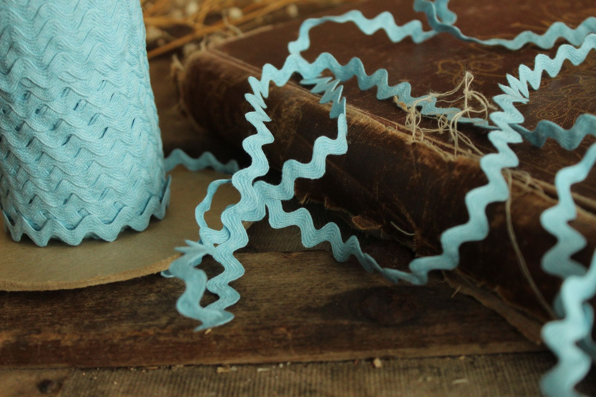 Vintage 1960s Blue Ric Rac Trim
