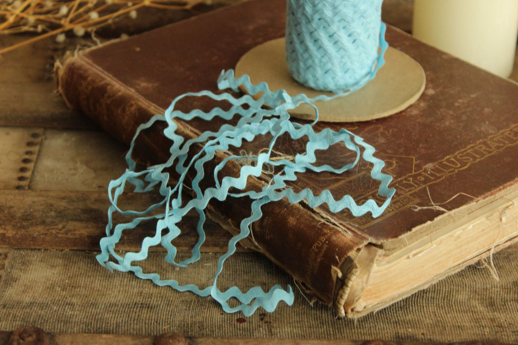 Vintage 1960s Blue Ric Rac Trim