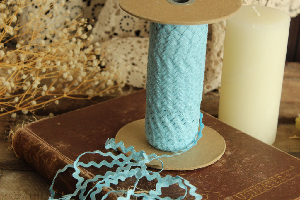 Vintage 1960s Blue Ric Rac Trim