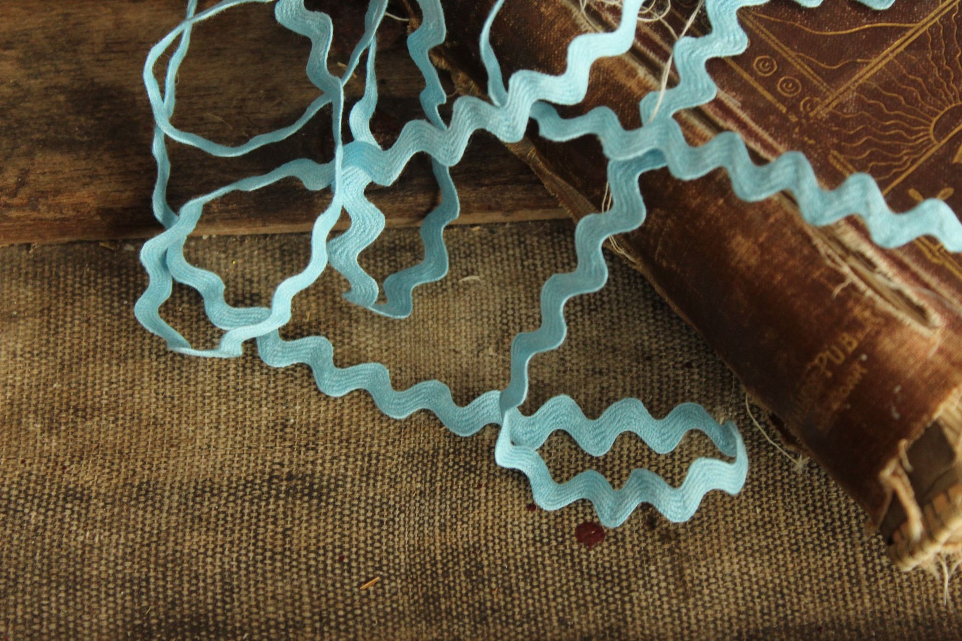 Vintage 1960s Blue Ric Rac Trim
