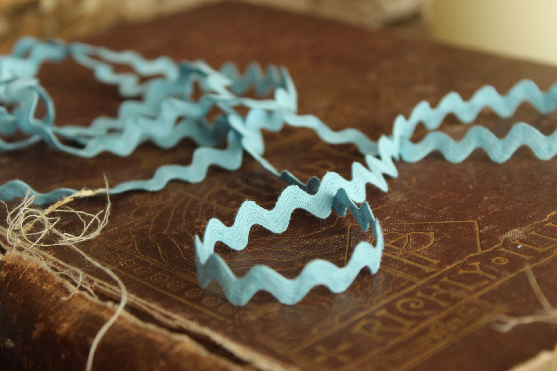 Vintage 1960s Blue Ric Rac Trim