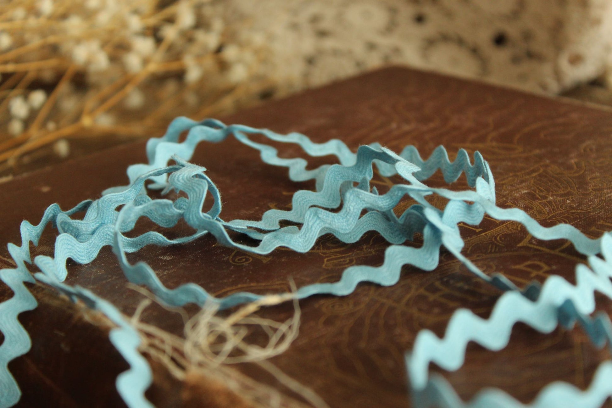 Vintage 1960s Blue Ric Rac Trim