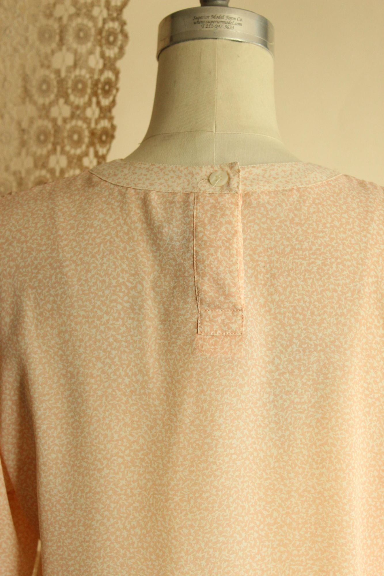 Vintage 1980s SK & Company Pink and Cream Blouse