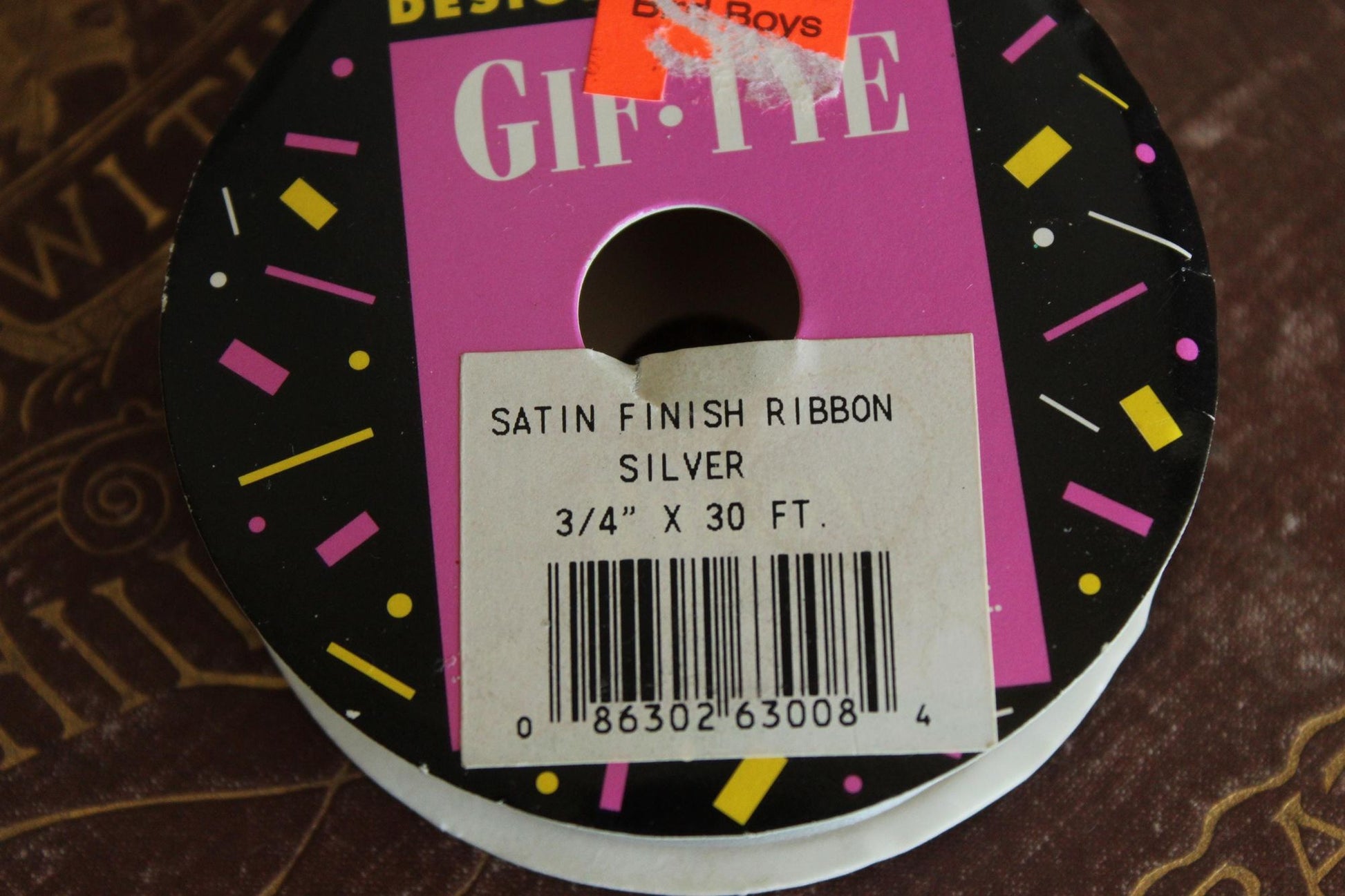 Vintage 1990s New Gif Tye Silver Ribbon, 3/4" Wide, Satin Finish, NOS