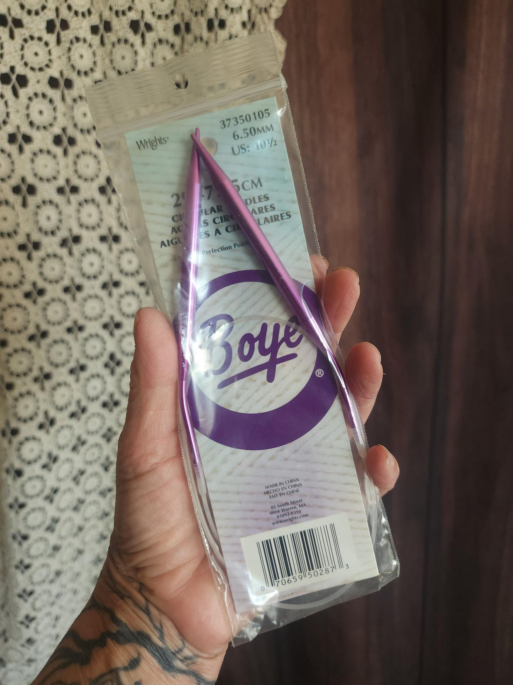 Vintage 2000s Knitting Needles, NOS Boye US Size 10.5 Circular 29",