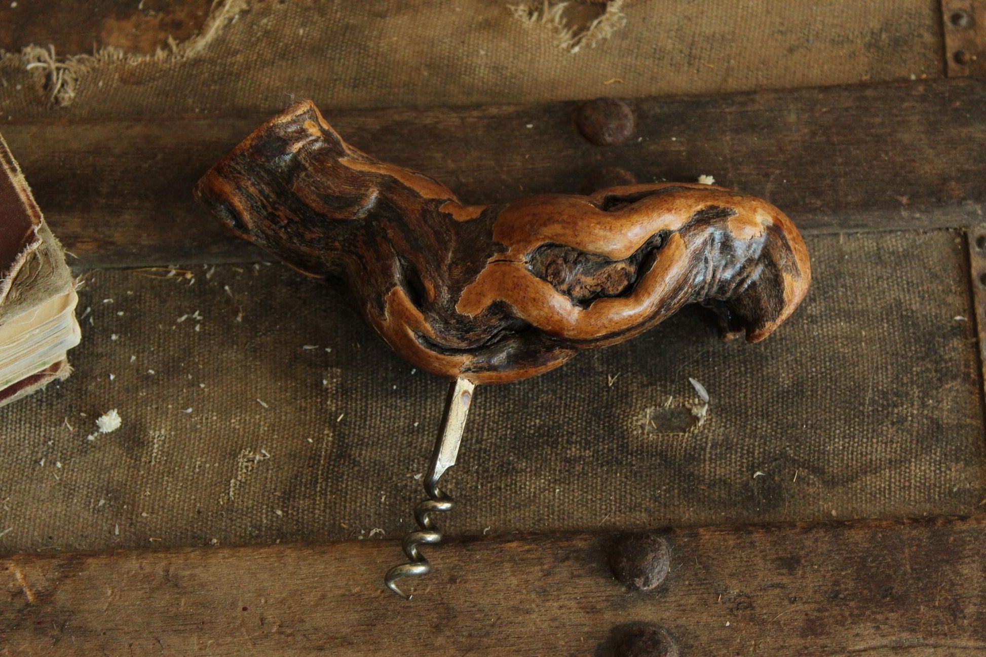Vintage 1950s 1960s Cork Screw, Laurent Siret Saumur France Souvenir Grapevine