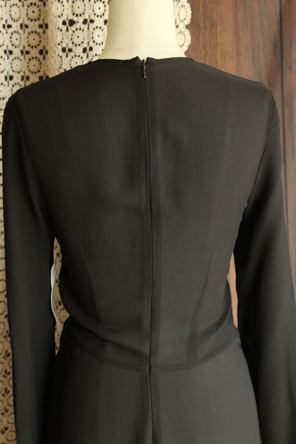 Anine Bing New With Tags Black Dress, Sz Small, Silk Chiffon, Asymmetrical Hem