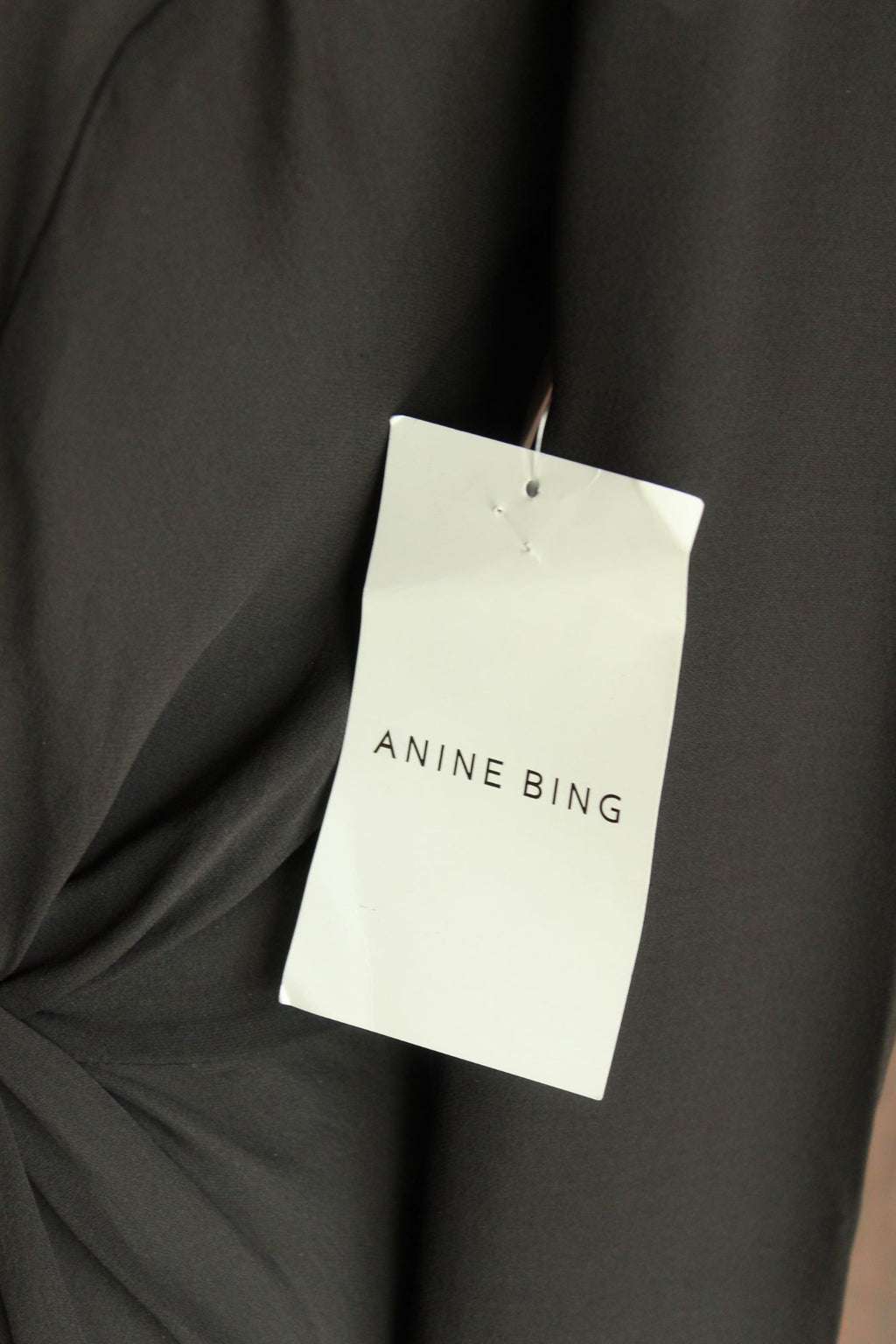 Anine Bing New With Tags Black Dress, Sz Small, Silk Chiffon, Asymmetrical Hem