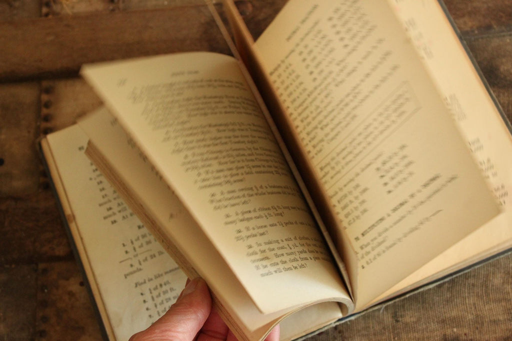 Vintage 1910s Book, "The Stone-Millis Arithmetic, Intermediate", by Stone and Millis, Published by Sanborn & Co