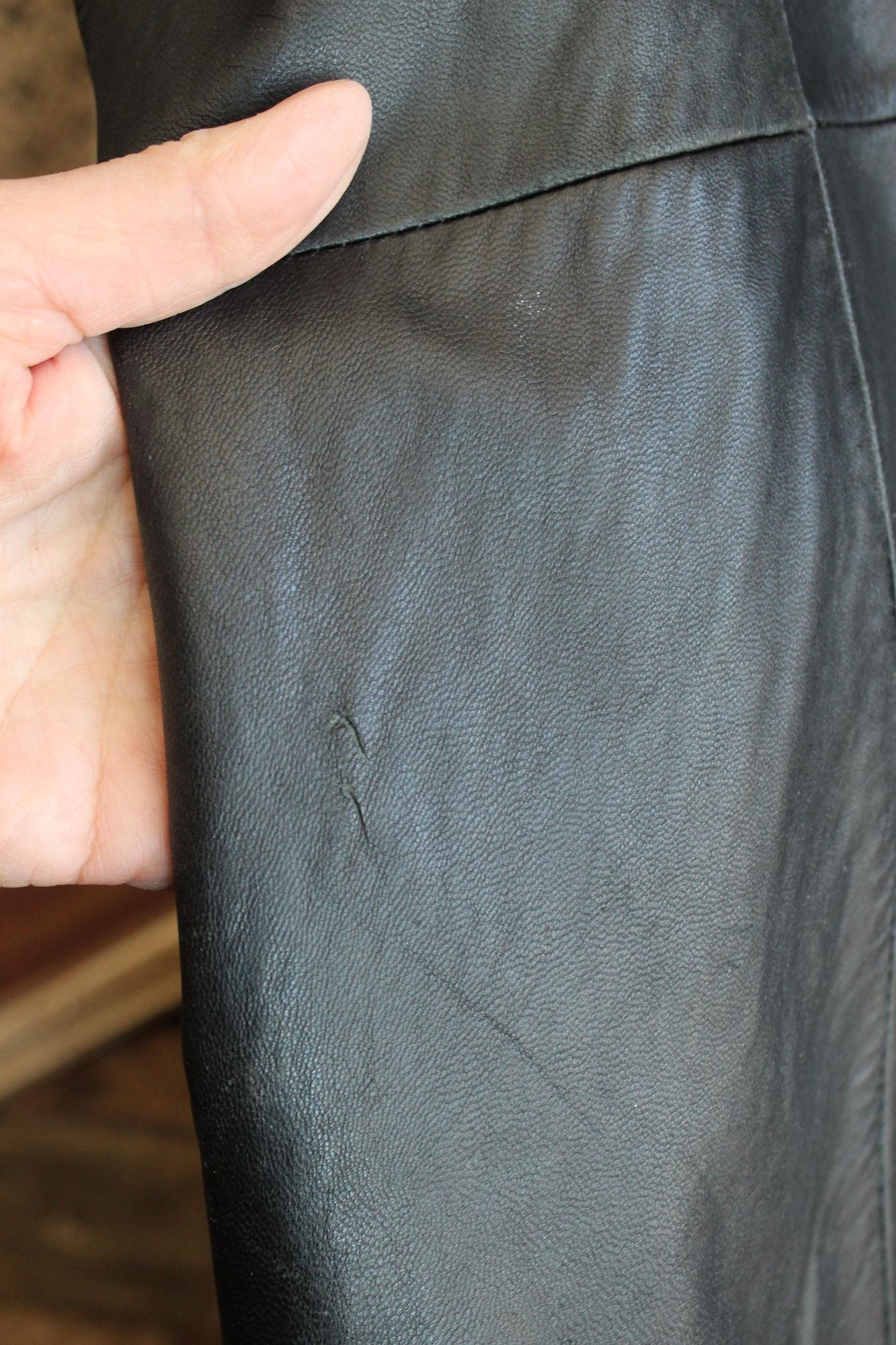 Vintage 1990s Volup Size 2X Wilsons Leather Black Jacket