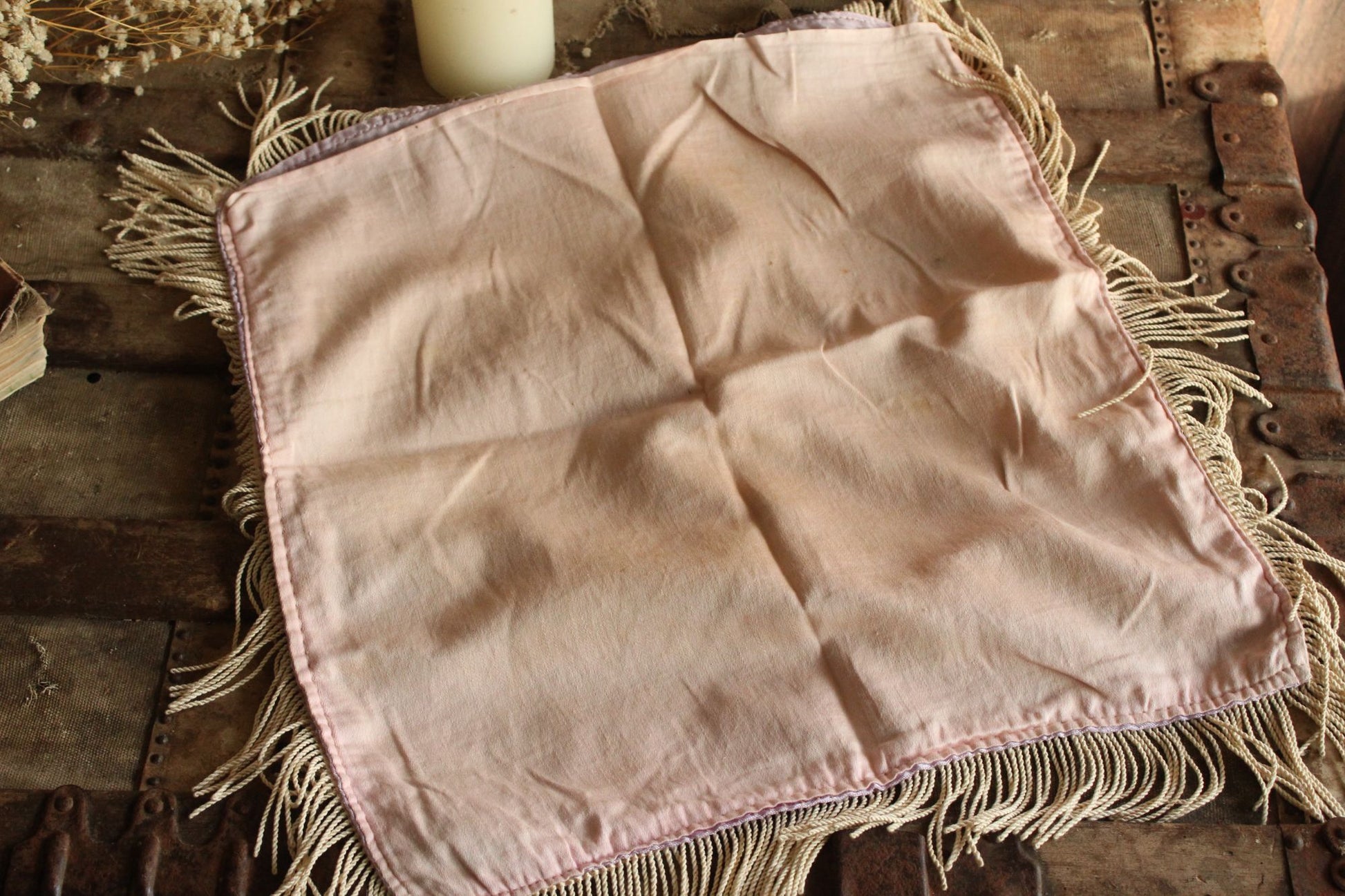 Vintage 1940s Long Beach CA Souvenir Pillowcase