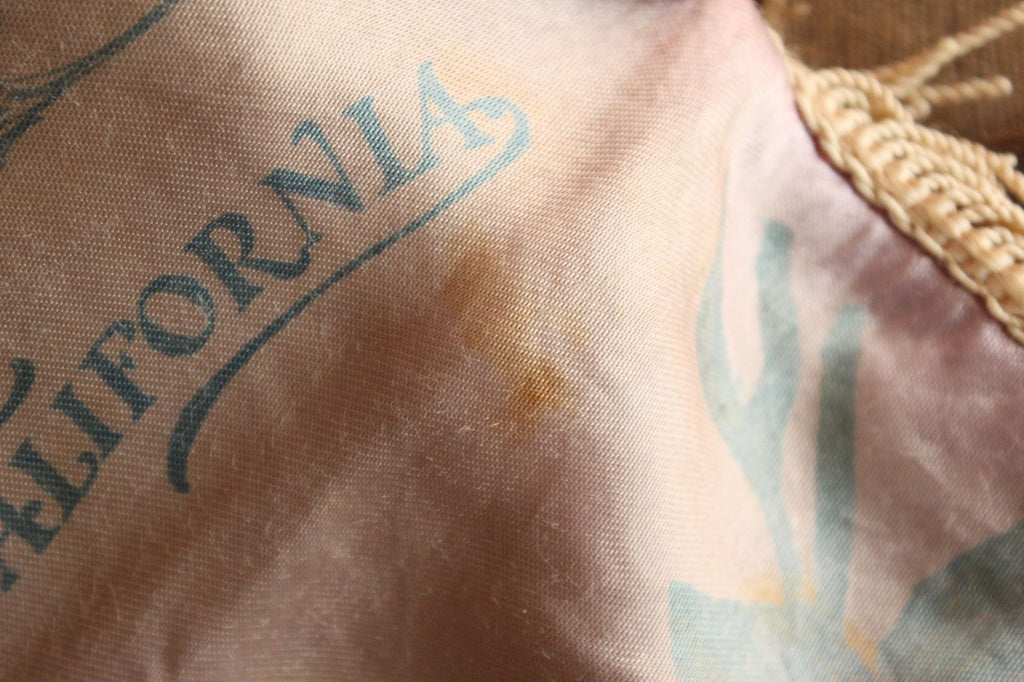 Vintage 1940s Long Beach CA Souvenir Pillowcase