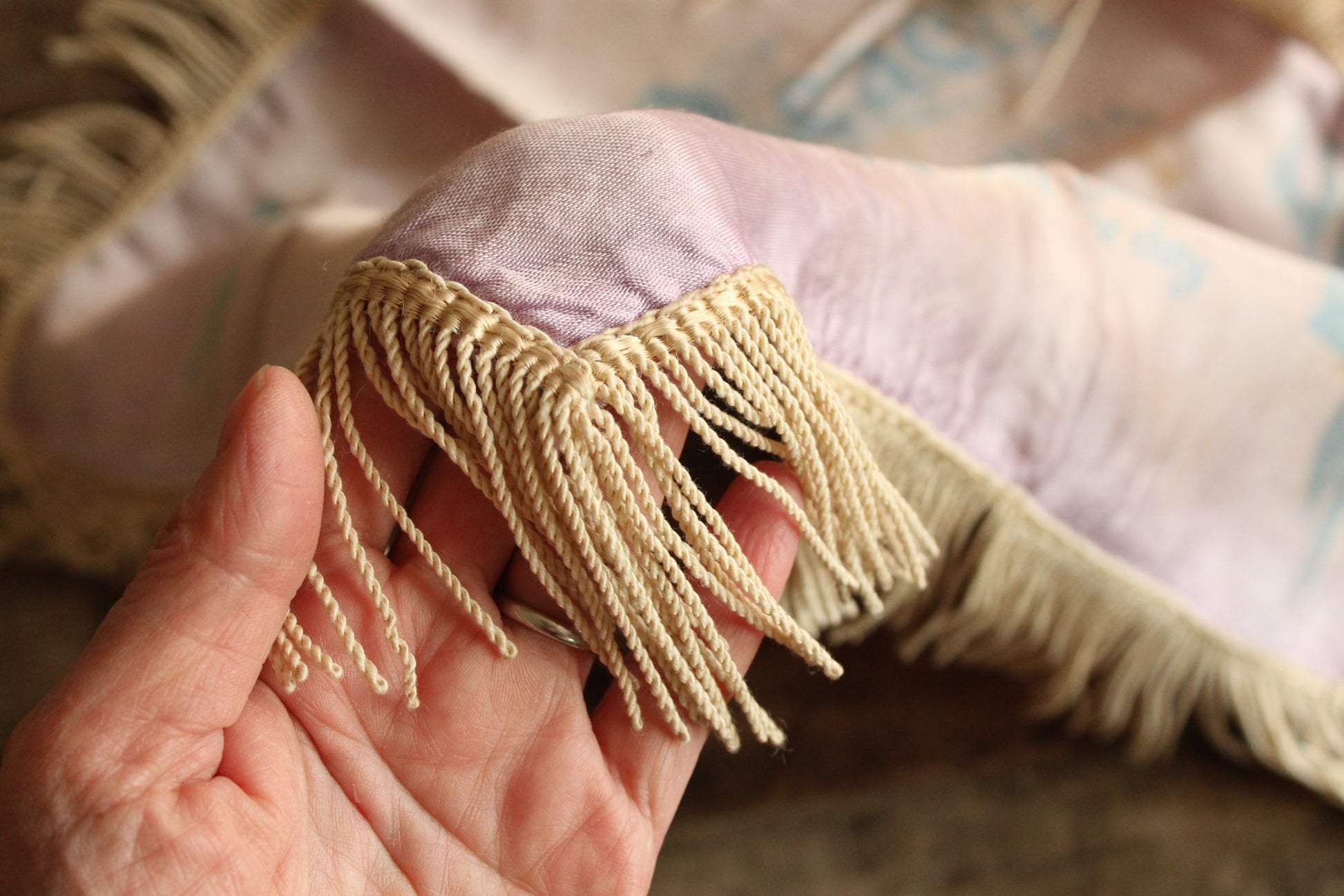 Vintage 1940s Long Beach CA Souvenir Pillowcase