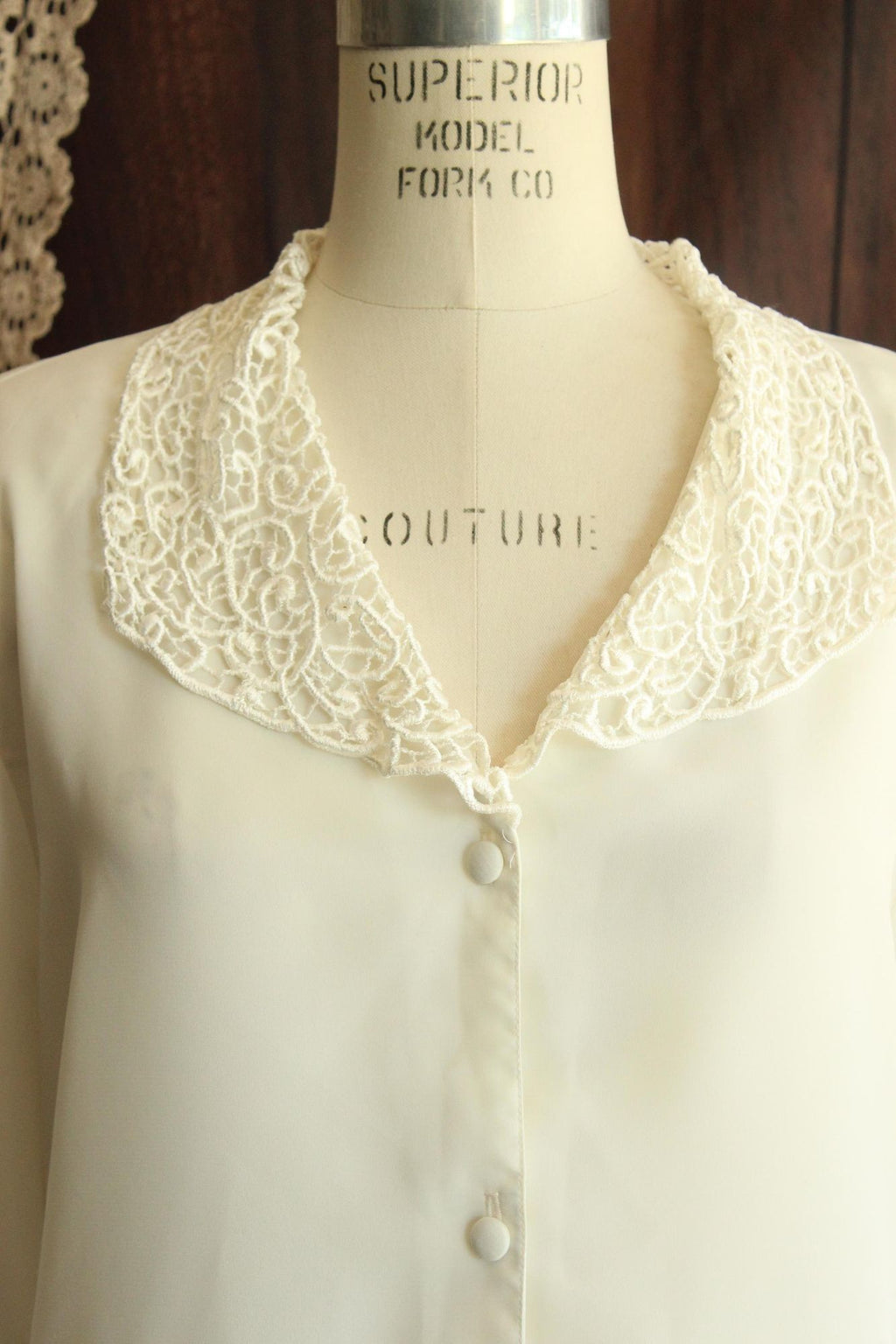 Vintage 1980s 1990s Volup Impressions White Button Down Blouse