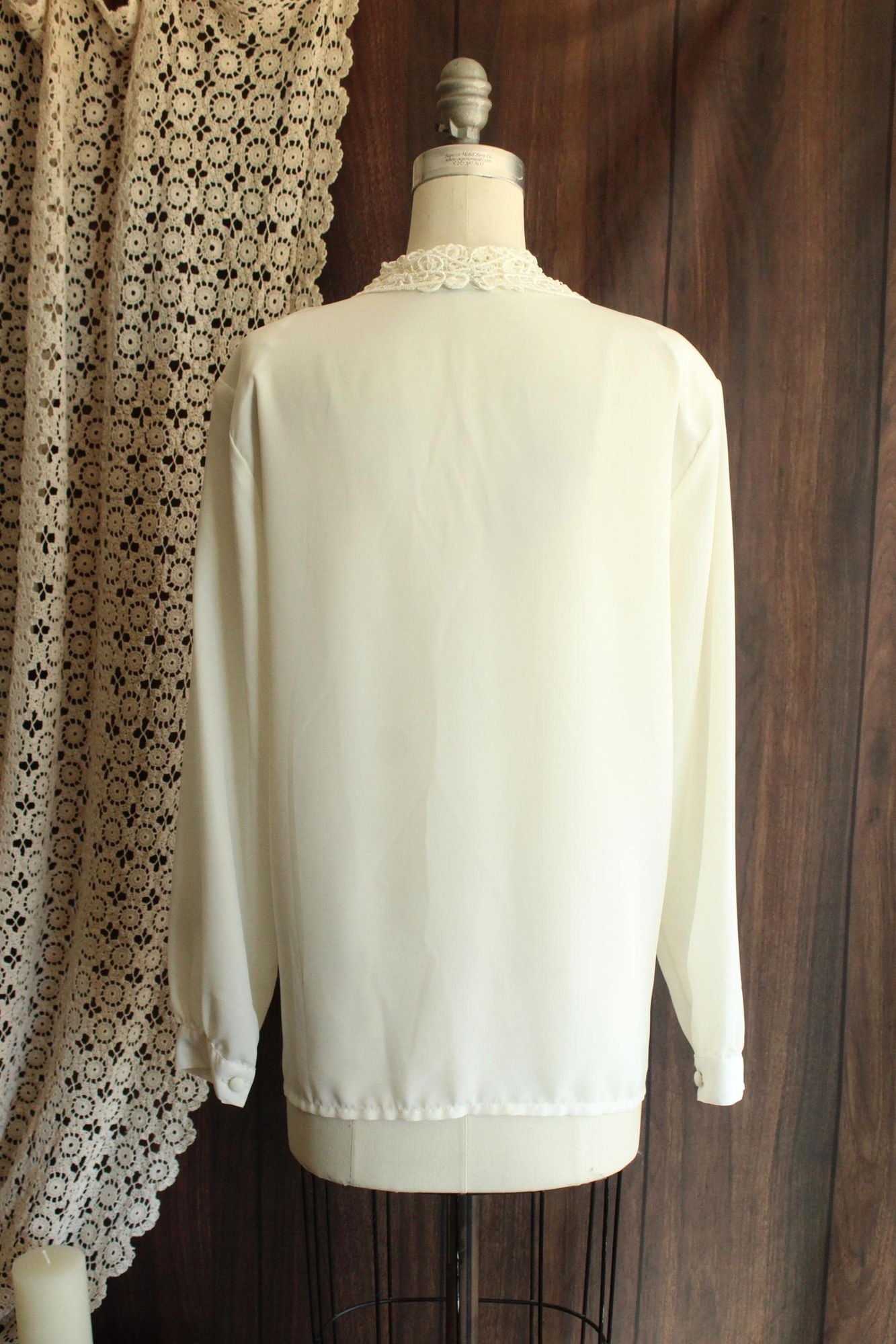 Vintage 1980s 1990s Volup Impressions White Button Down Blouse