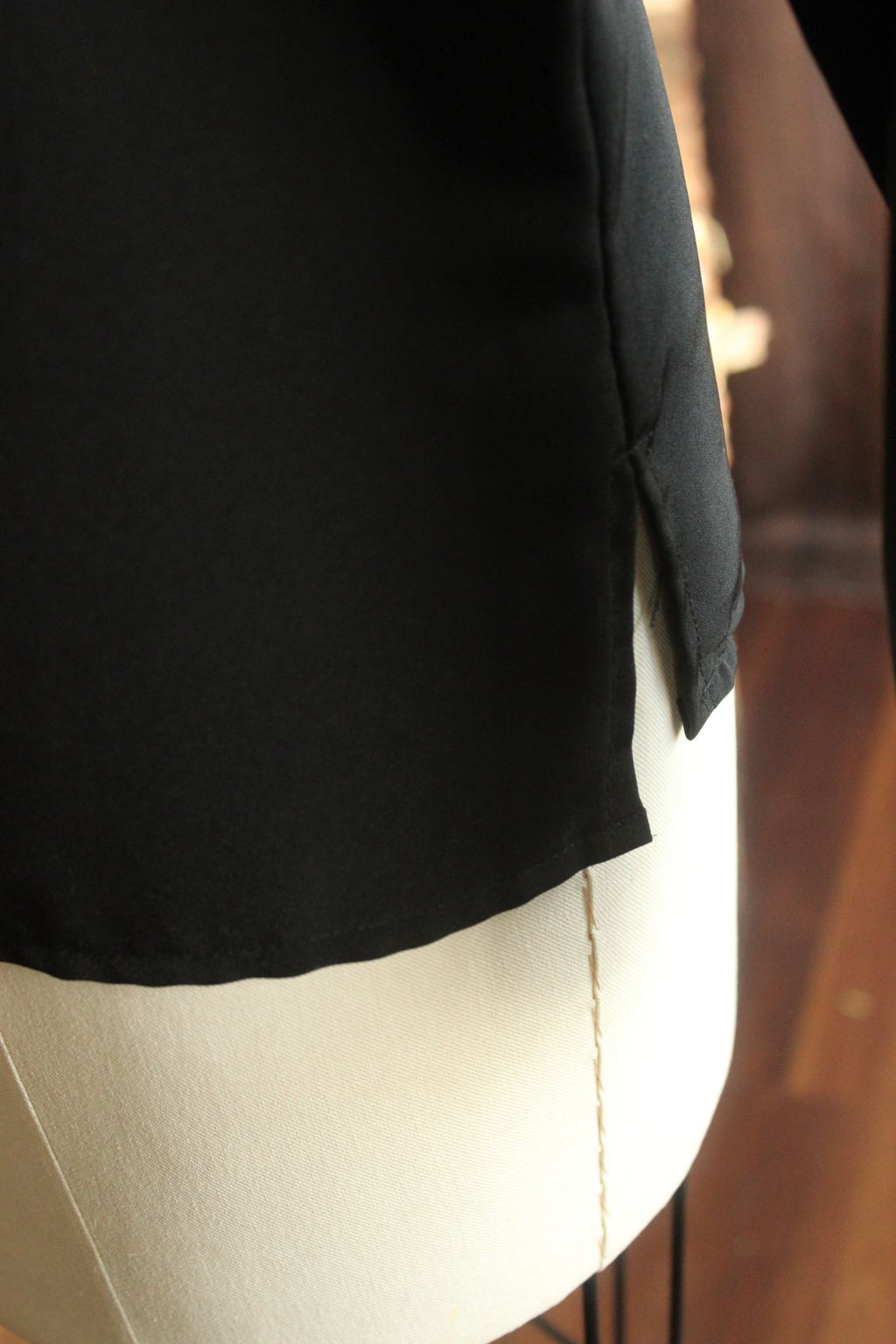 Vintage 1990s Neil Martin Black Long Sleeve Blouse