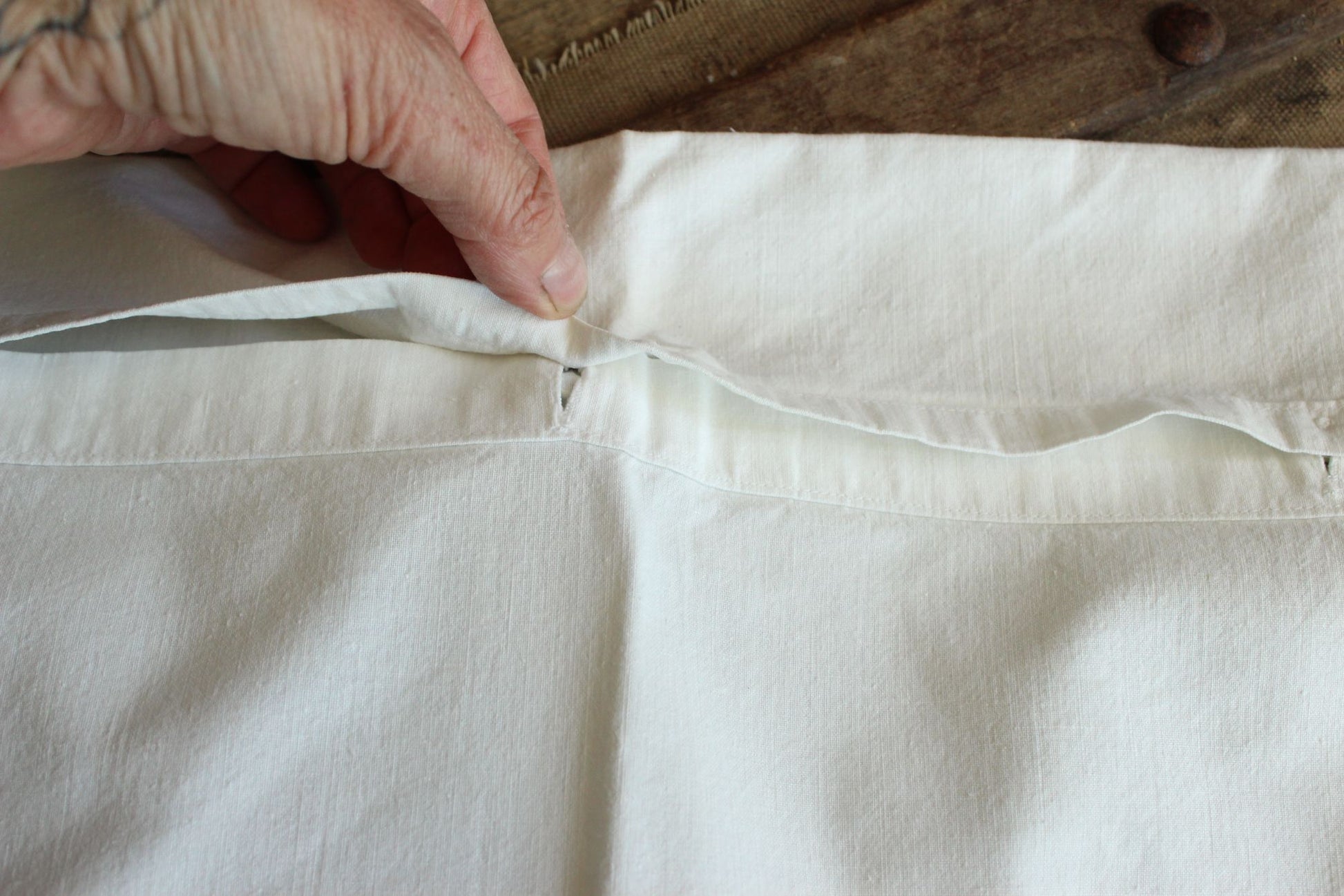 Antique Victorian Pillow Sham With Pink And White Embroidery