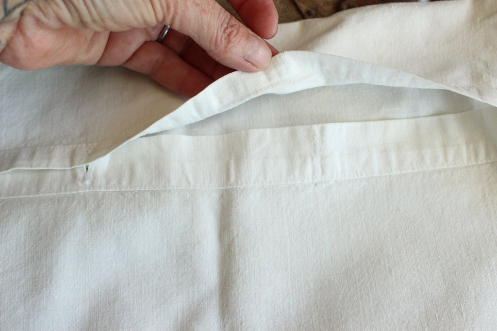 Antique Victorian Pillow Sham With Pink And White Embroidery