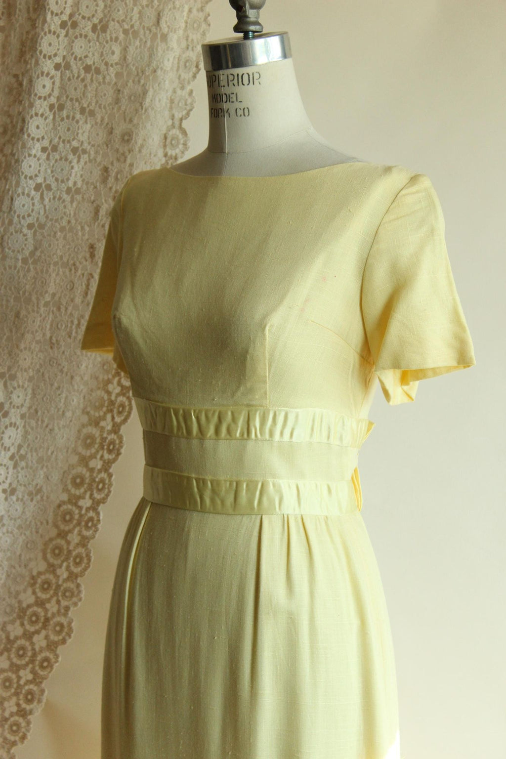 Vintage 1970's Yellow Full Length Maxidress