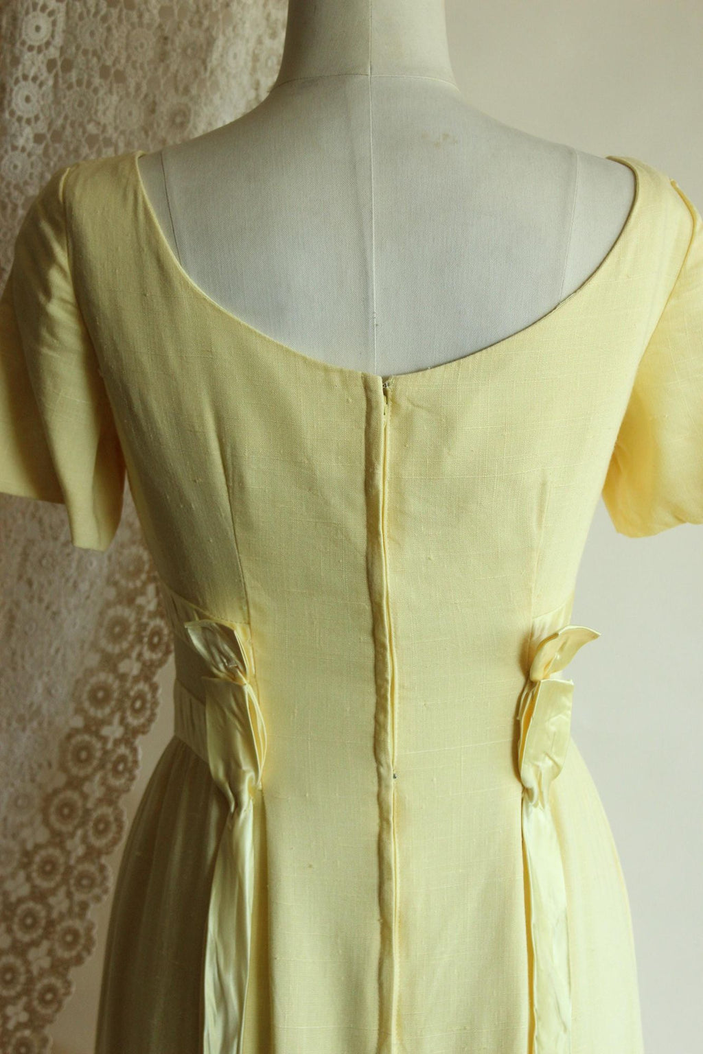 Vintage 1970's Yellow Full Length Maxidress