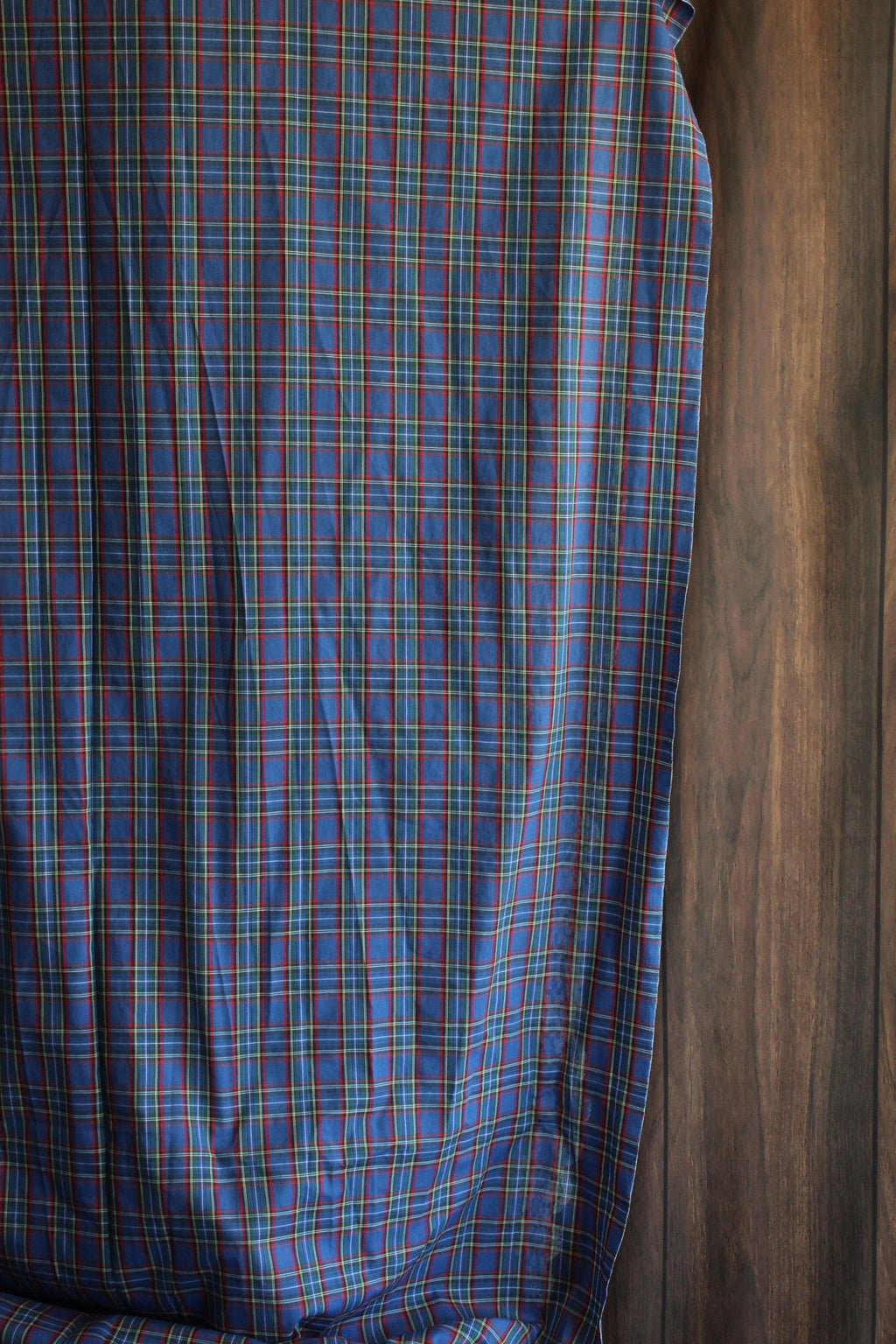 Vintage 1970s Fabric, Blue and Red Tartan Plaid, Approx 4 Yds ( 137" ) Long 44.5" Wide