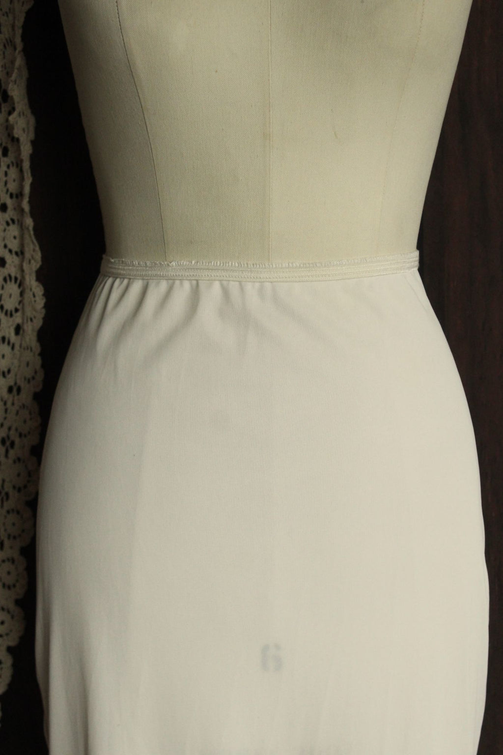 Vintage 1960s American Maid White Nylon Half Slip
