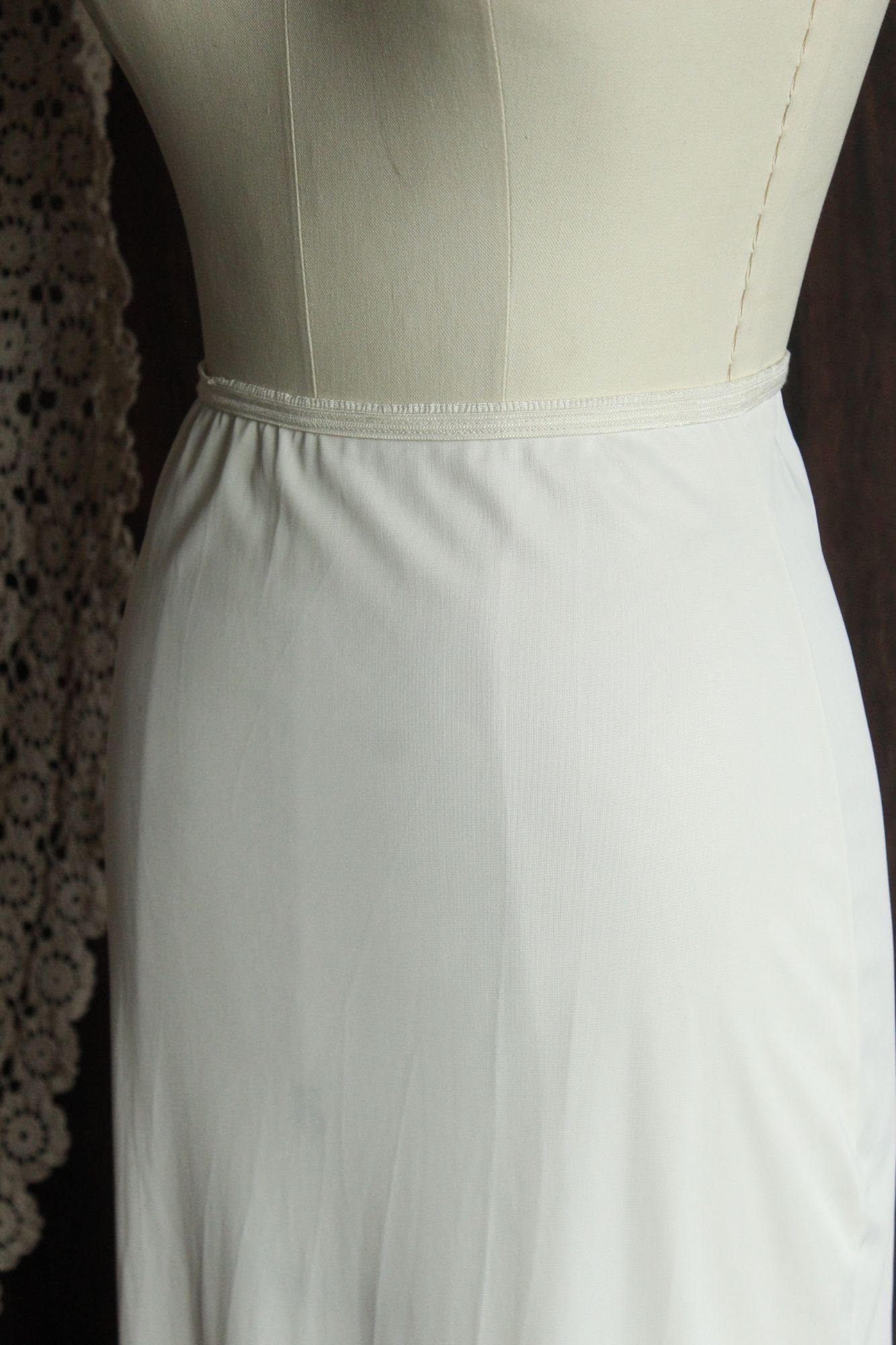 Vintage 1960s American Maid White Nylon Half Slip