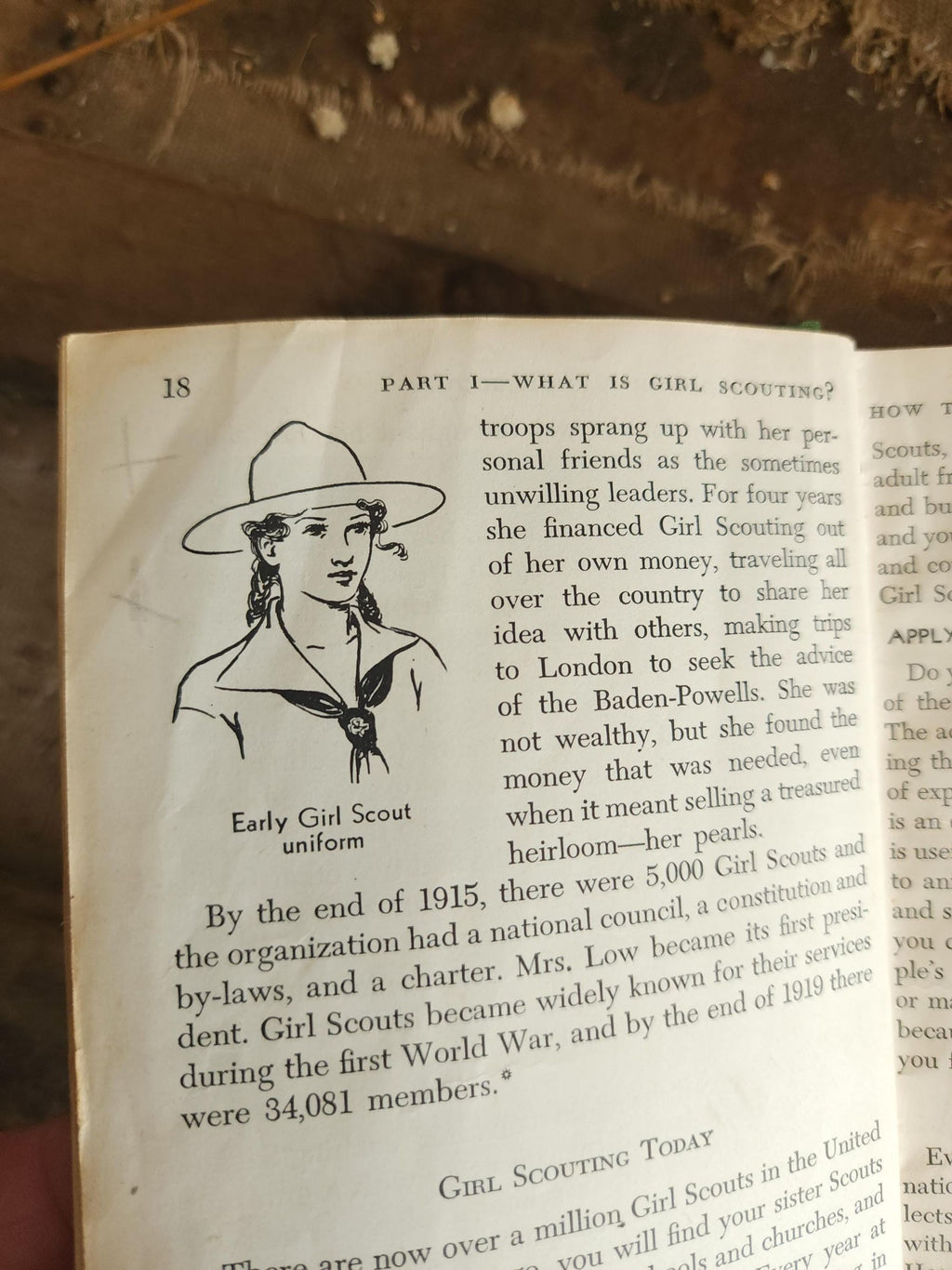 Vintage 1950s Book, "Girl Scout Handbook, Intermediate Program"