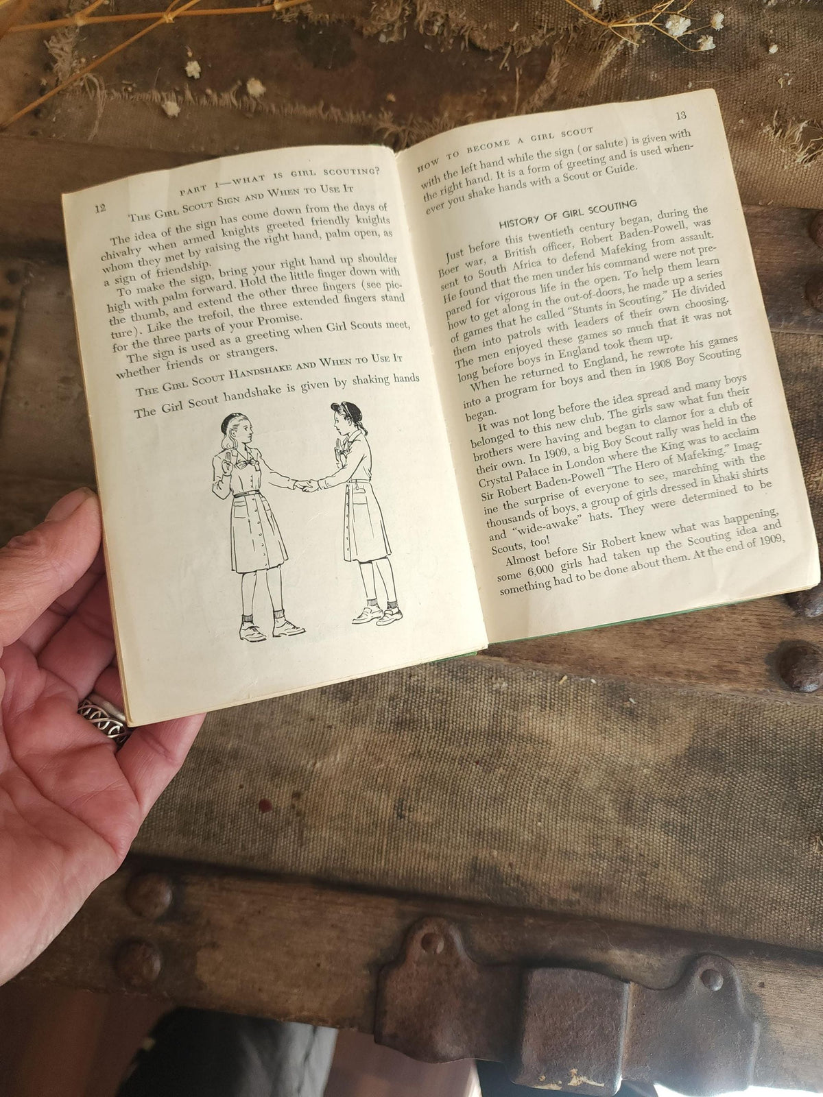 Vintage 1950s Book, "Girl Scout Handbook, Intermediate Program"