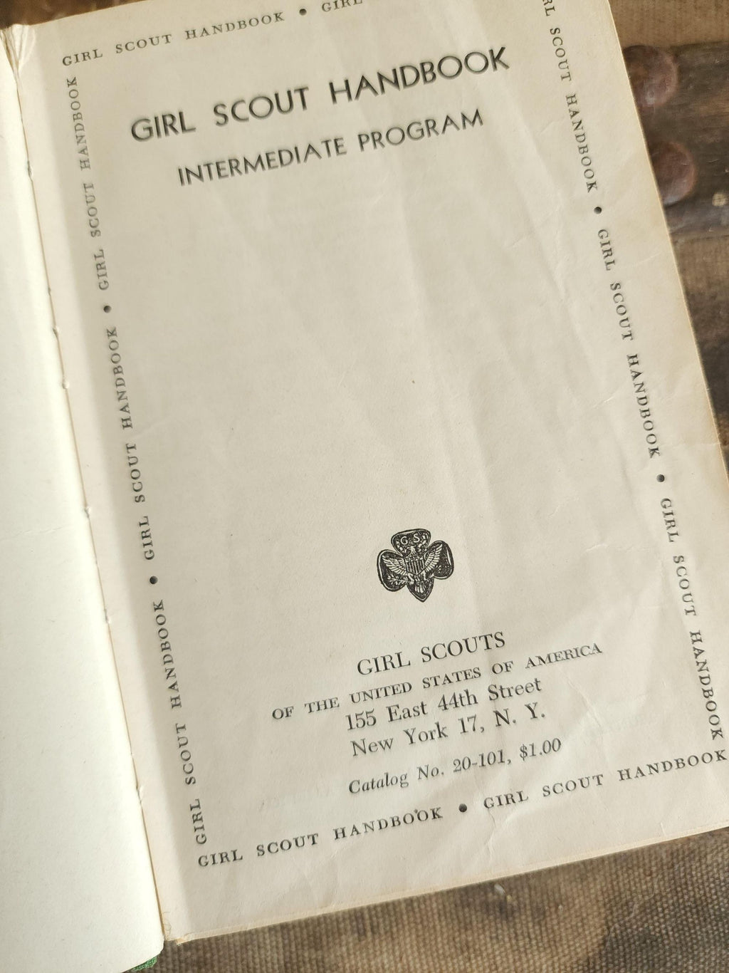 Vintage 1950s Book, "Girl Scout Handbook, Intermediate Program"