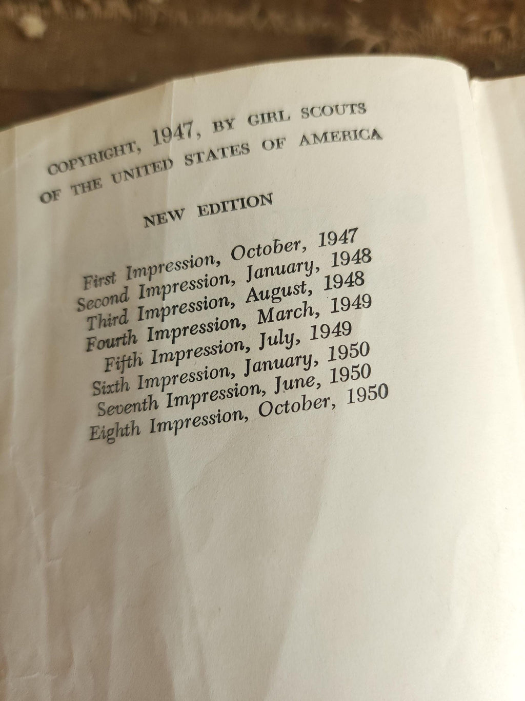 Vintage 1950s Book, "Girl Scout Handbook, Intermediate Program"