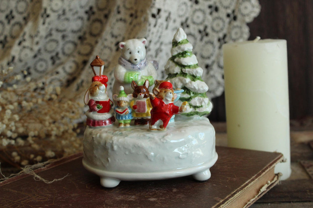 Vintage 1980s Otagiri Christmas Music Box