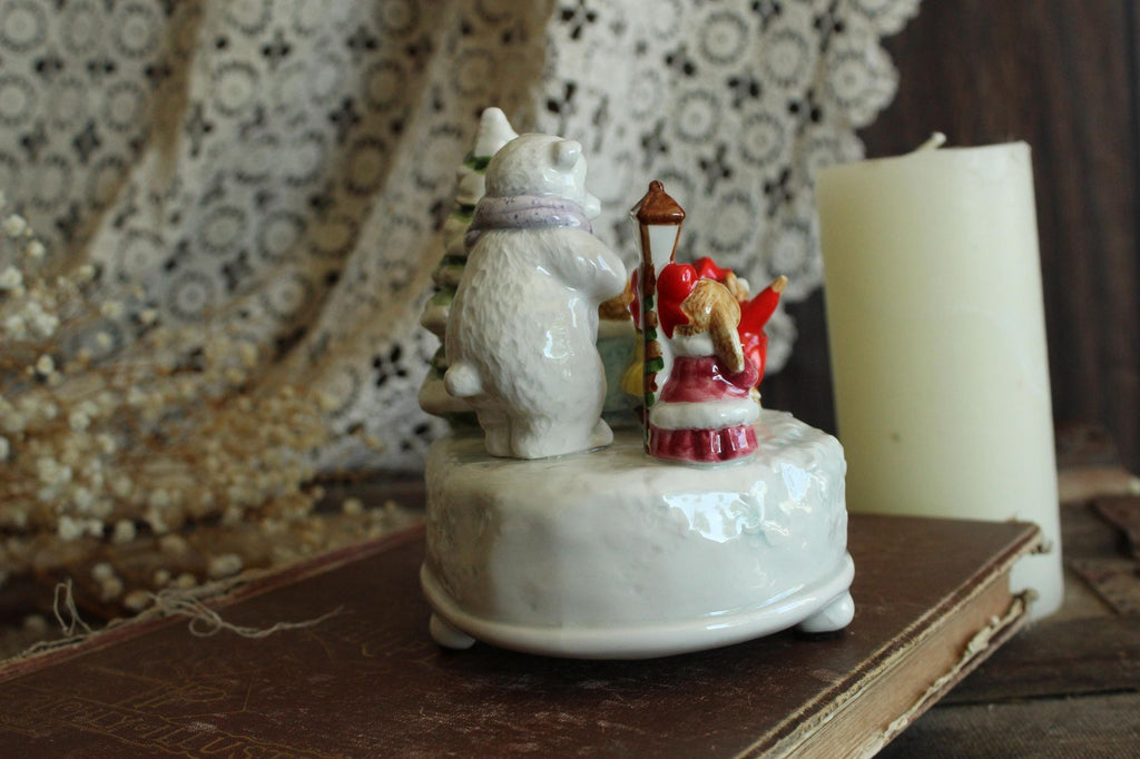 Vintage 1980s Otagiri Christmas Music Box
