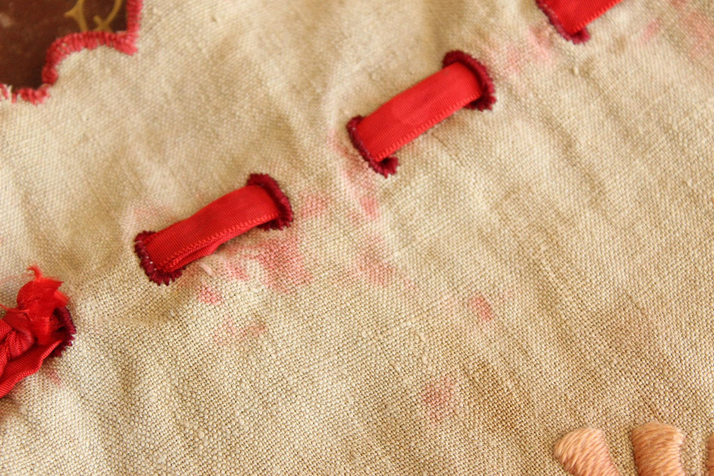 Vintage 1930s 1940s Drawstring Bag