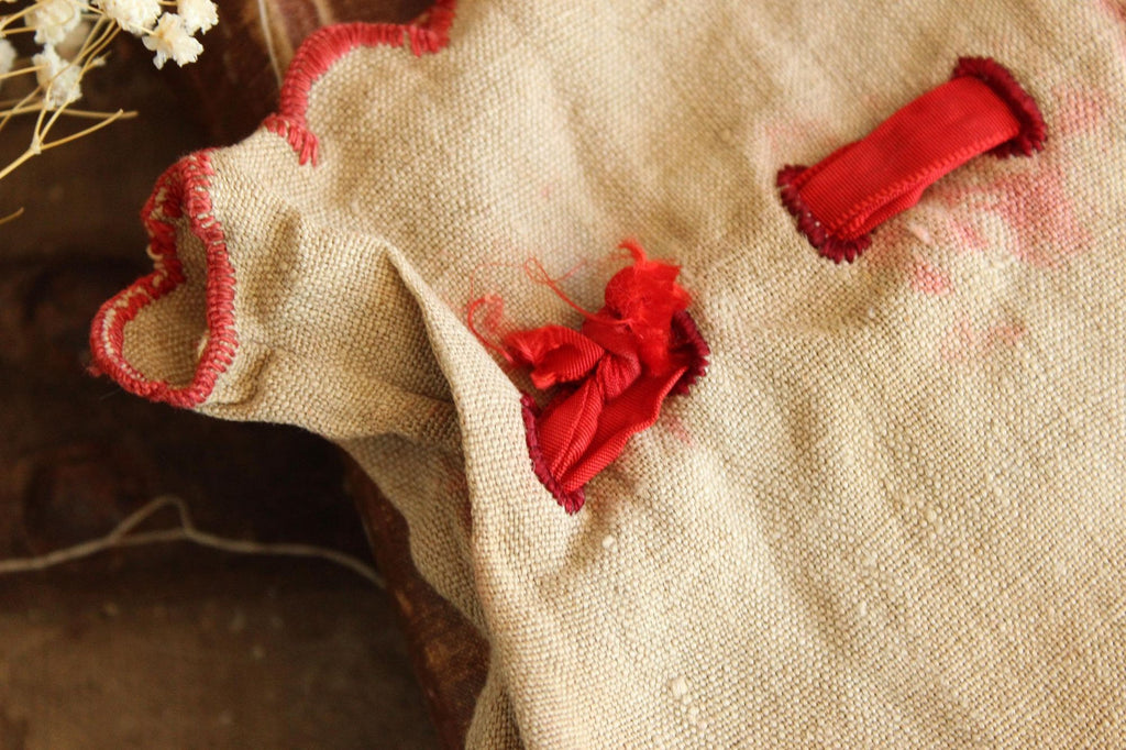 Vintage 1930s 1940s Drawstring Bag