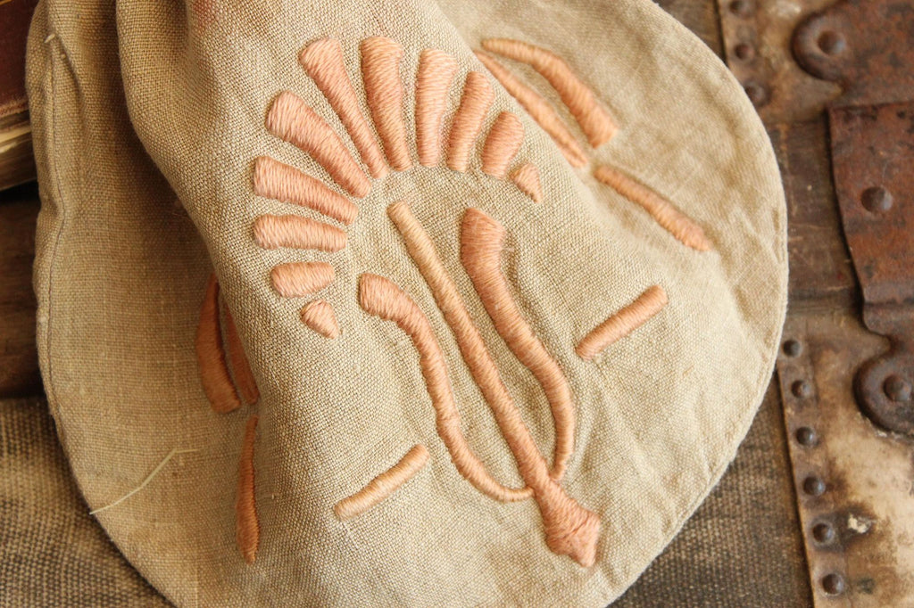 Vintage 1930s 1940s Drawstring Bag