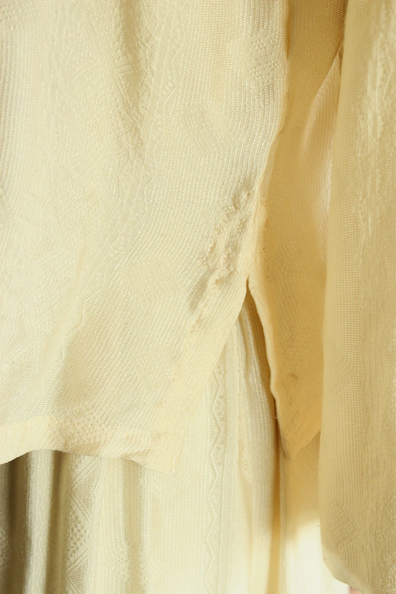 Vintage 1960s  Ivory Silk  Blouse and Skirt