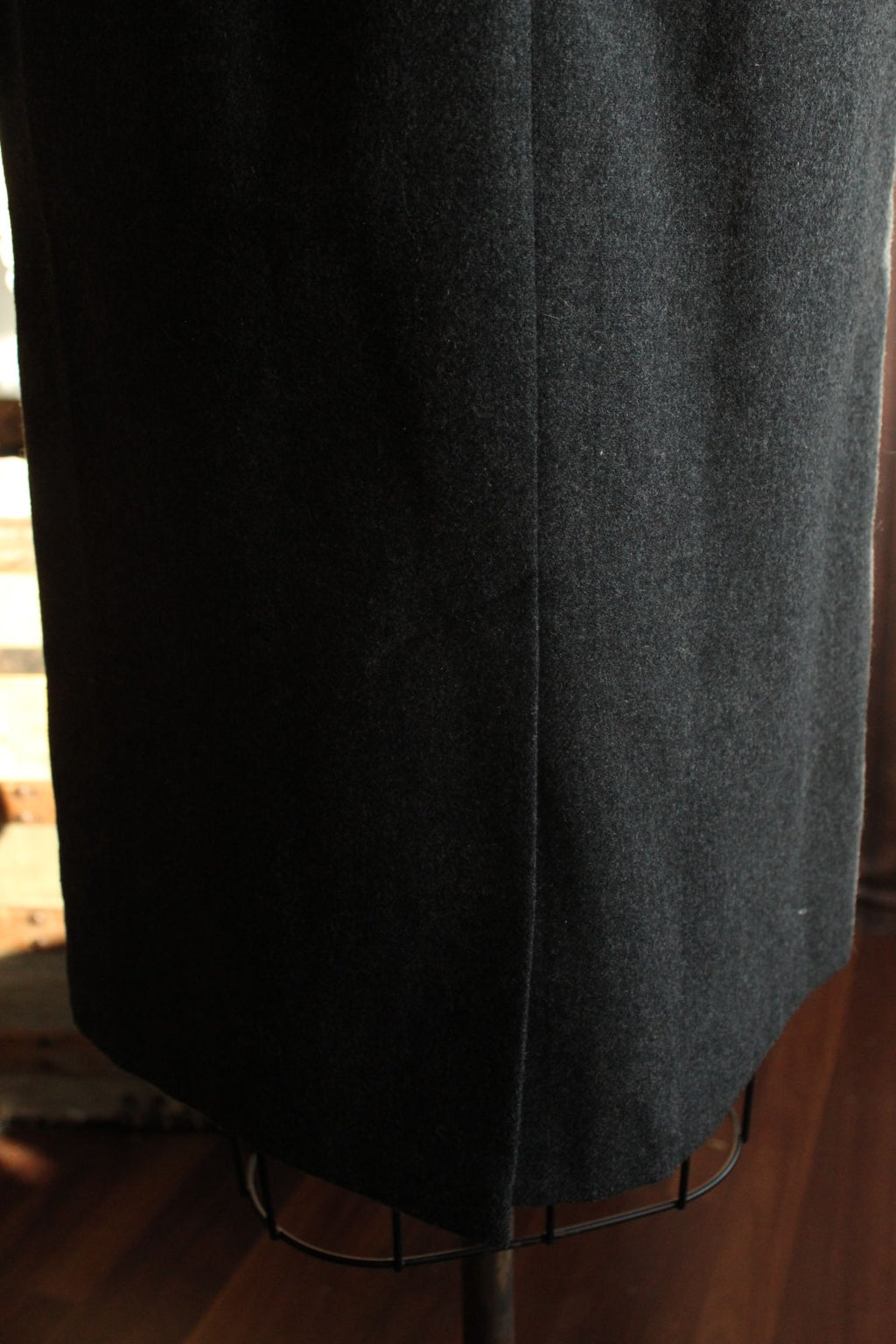 Vintage 1980s Womens Suit, Russ Gray Wool Skirt And Jacket, Shoulder Pads Braided Trim