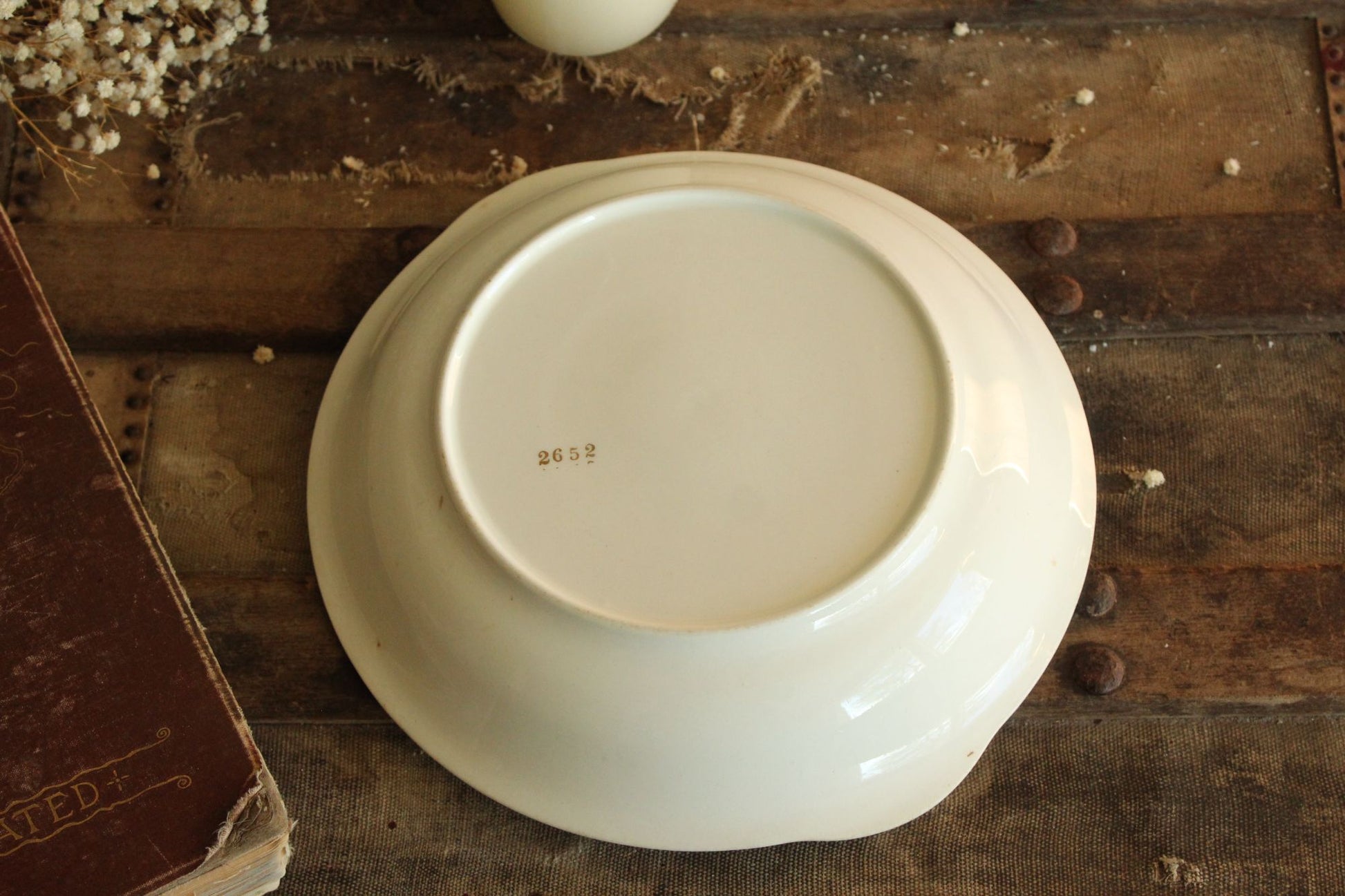 Vintage 1950s Lusterware Serving Bowl