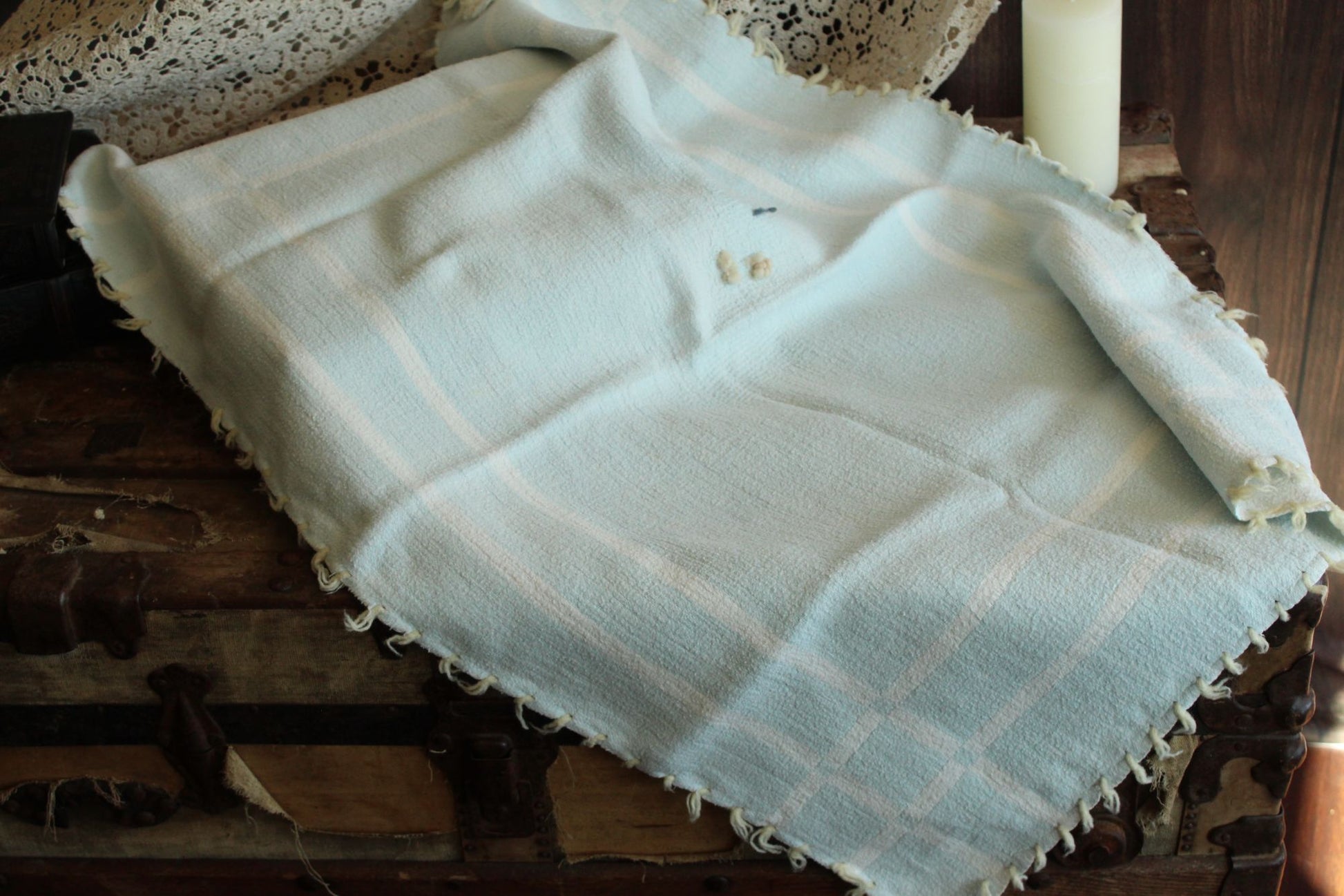 Vintage 1930s 1940s Baby Blanket Or Throw by Baby Pepperell