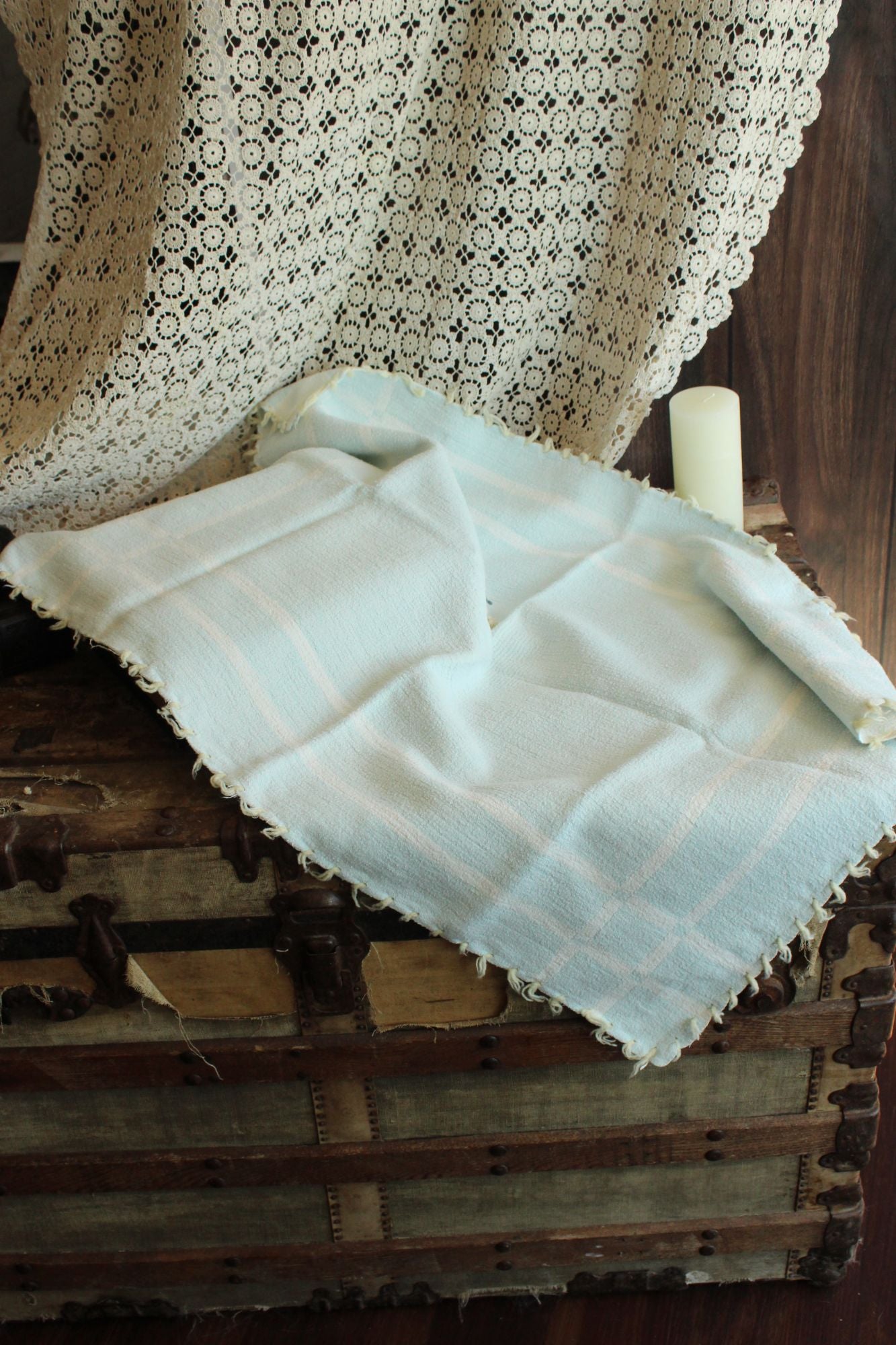 Vintage 1930s 1940s Baby Blanket Or Throw by Baby Pepperell