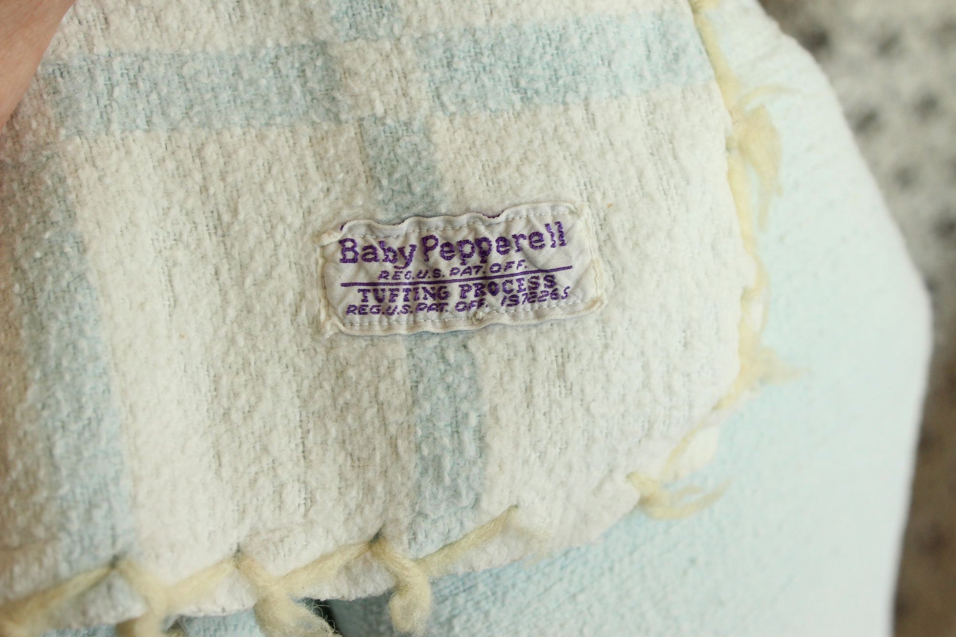 Vintage 1930s 1940s Baby Blanket Or Throw by Baby Pepperell