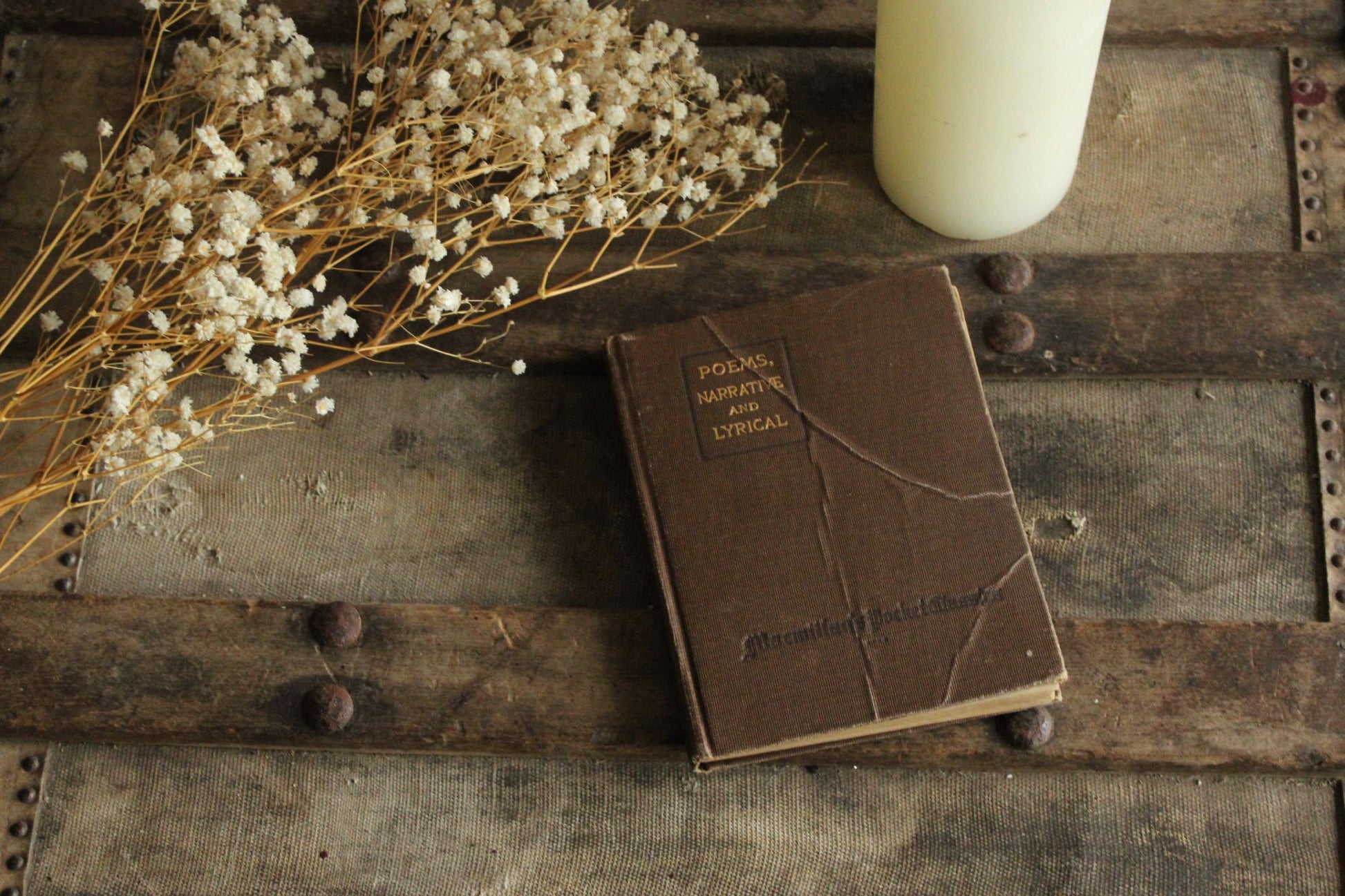 Vintage 1910s Book,"Poems, Narrative and Lyrical, Required for College Entrance" by Robert P. St John
