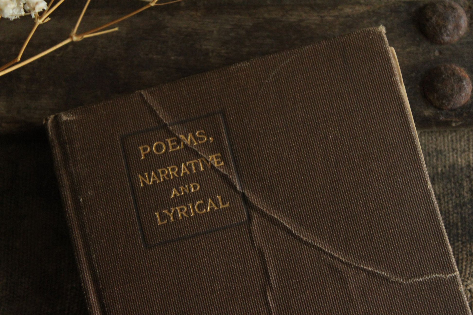 Vintage 1910s Book,"Poems, Narrative and Lyrical, Required for College Entrance" by Robert P. St John