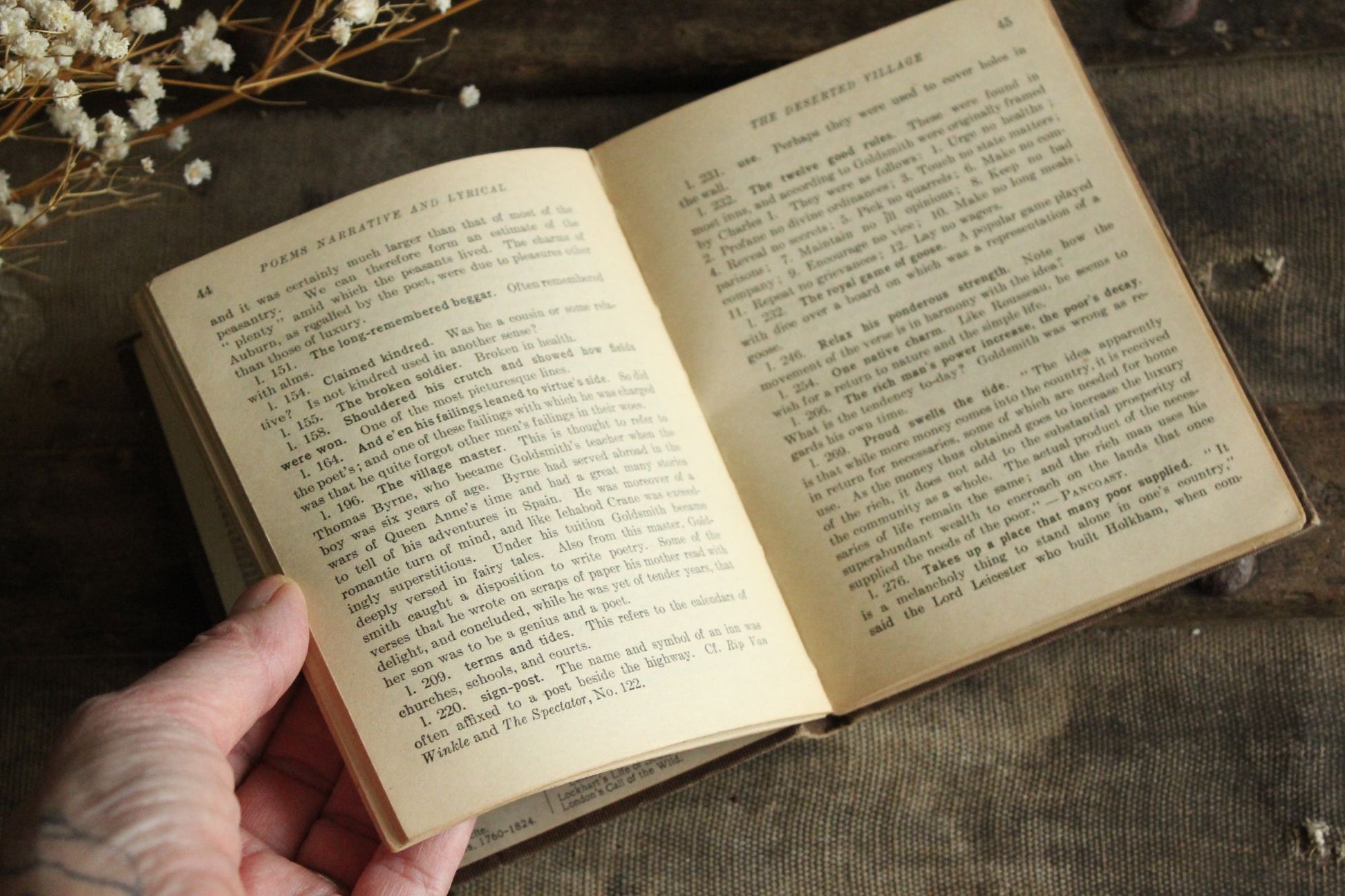 Vintage 1910s Book,"Poems, Narrative and Lyrical, Required for College Entrance" by Robert P. St John