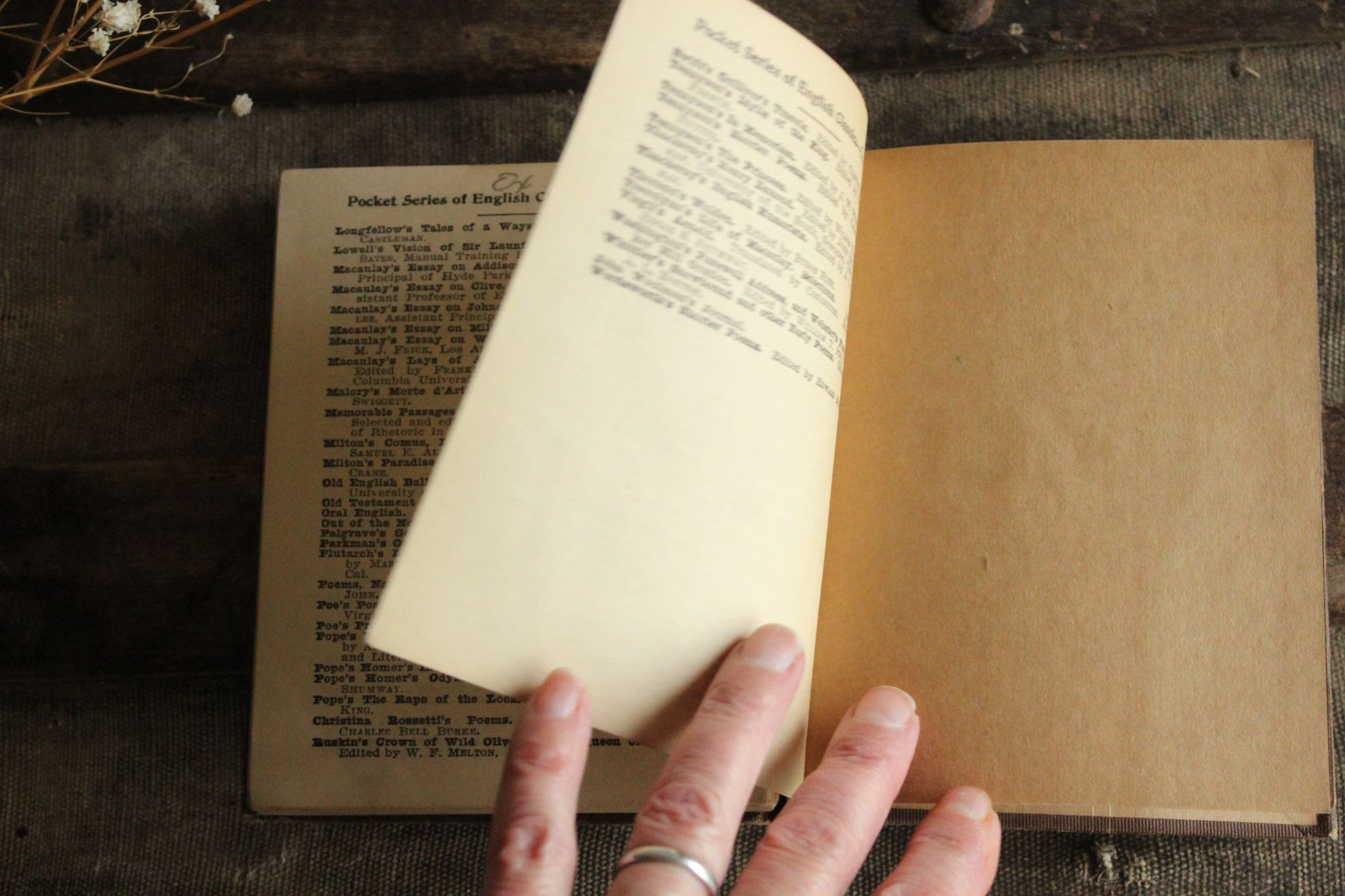 Vintage 1910s Book,"Poems, Narrative and Lyrical, Required for College Entrance" by Robert P. St John